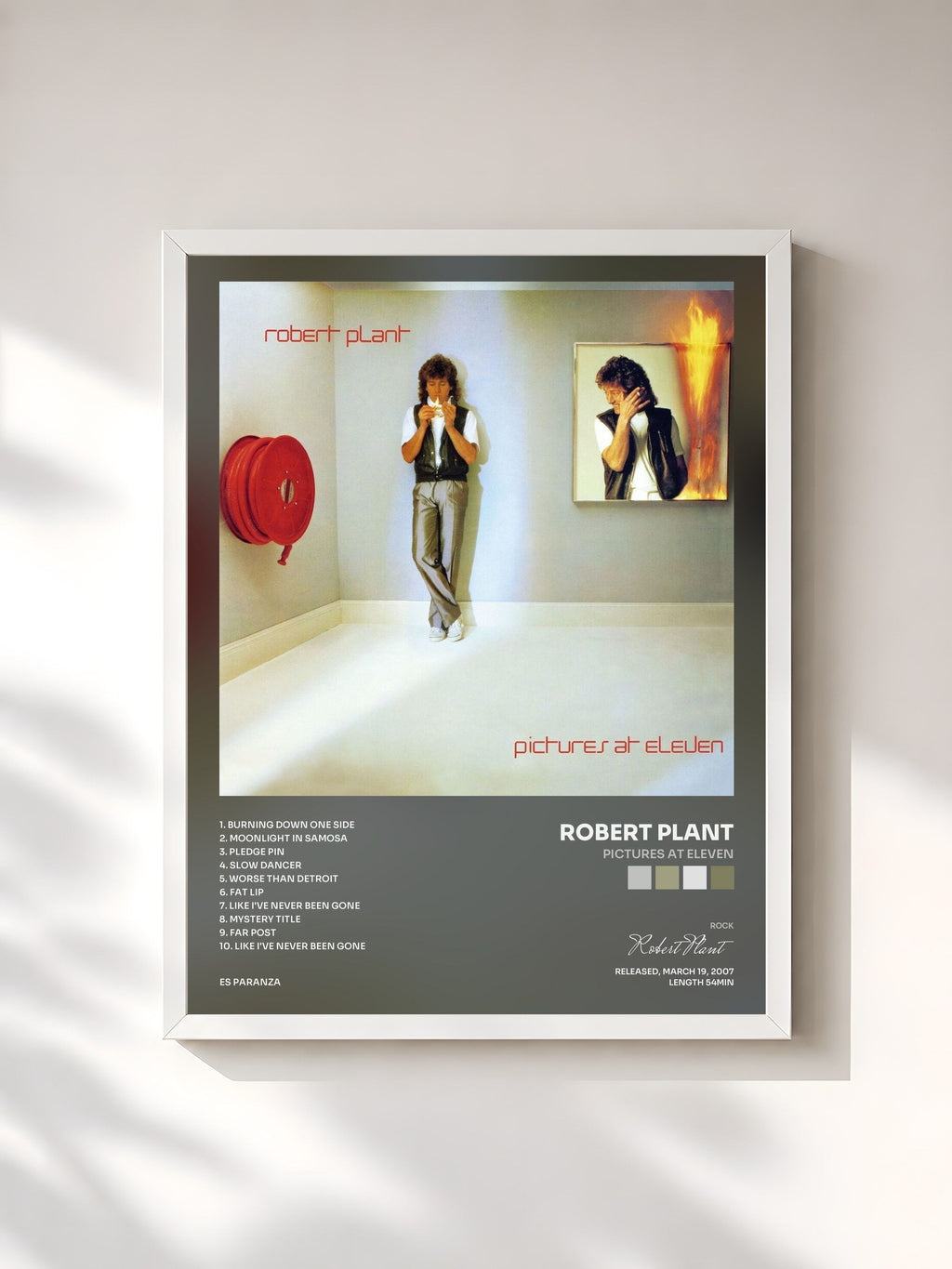 #blanc Pictures at Eleven von Robert Plant als gerahmter Kunstdruck, weißer Rahmen, gedruckt und gerahmt in Frankreich