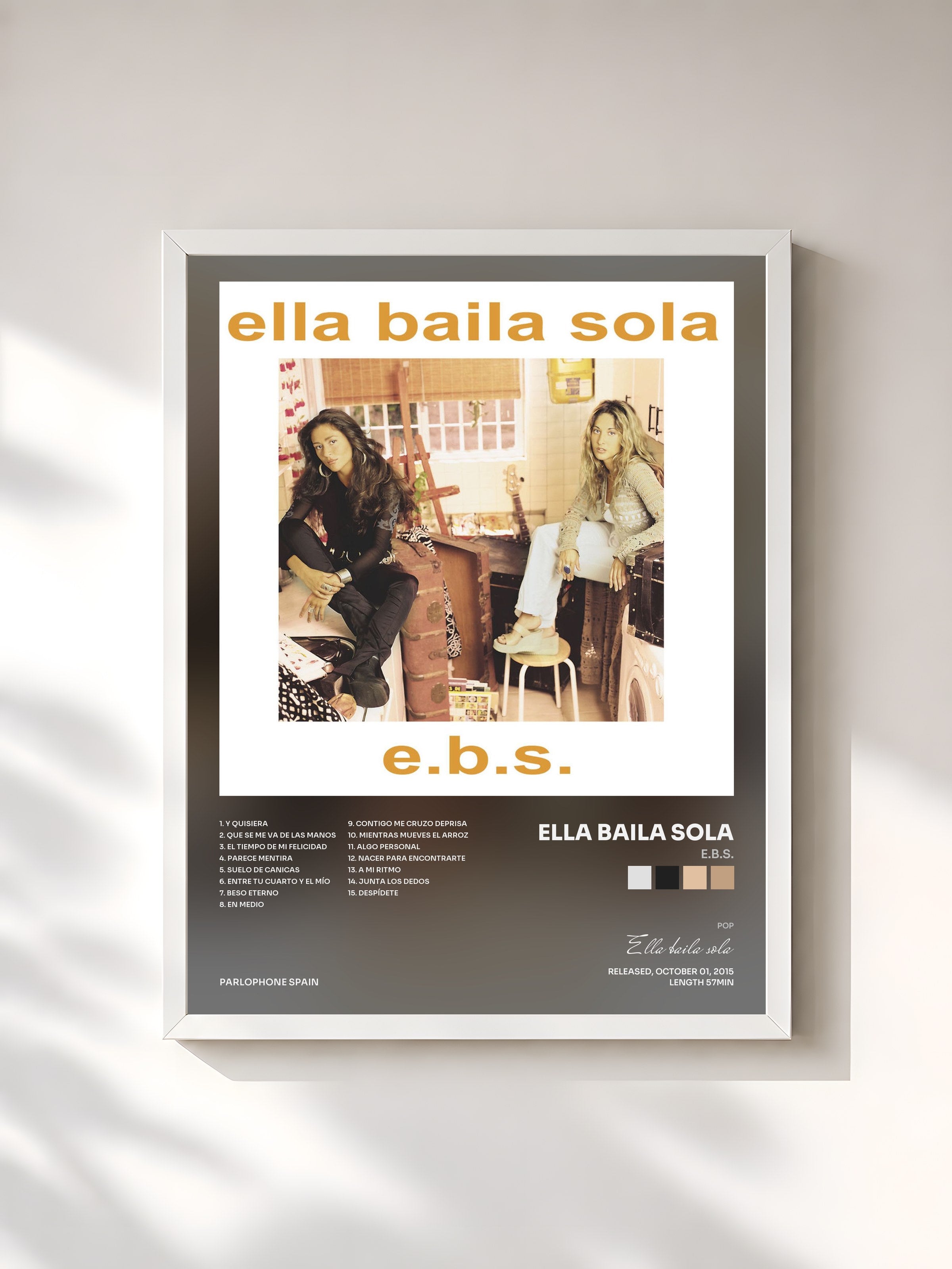 #blanc Tableau de l'album E.B.S. de Ella baila sola, cadre blanc, imprimé et encadré en France