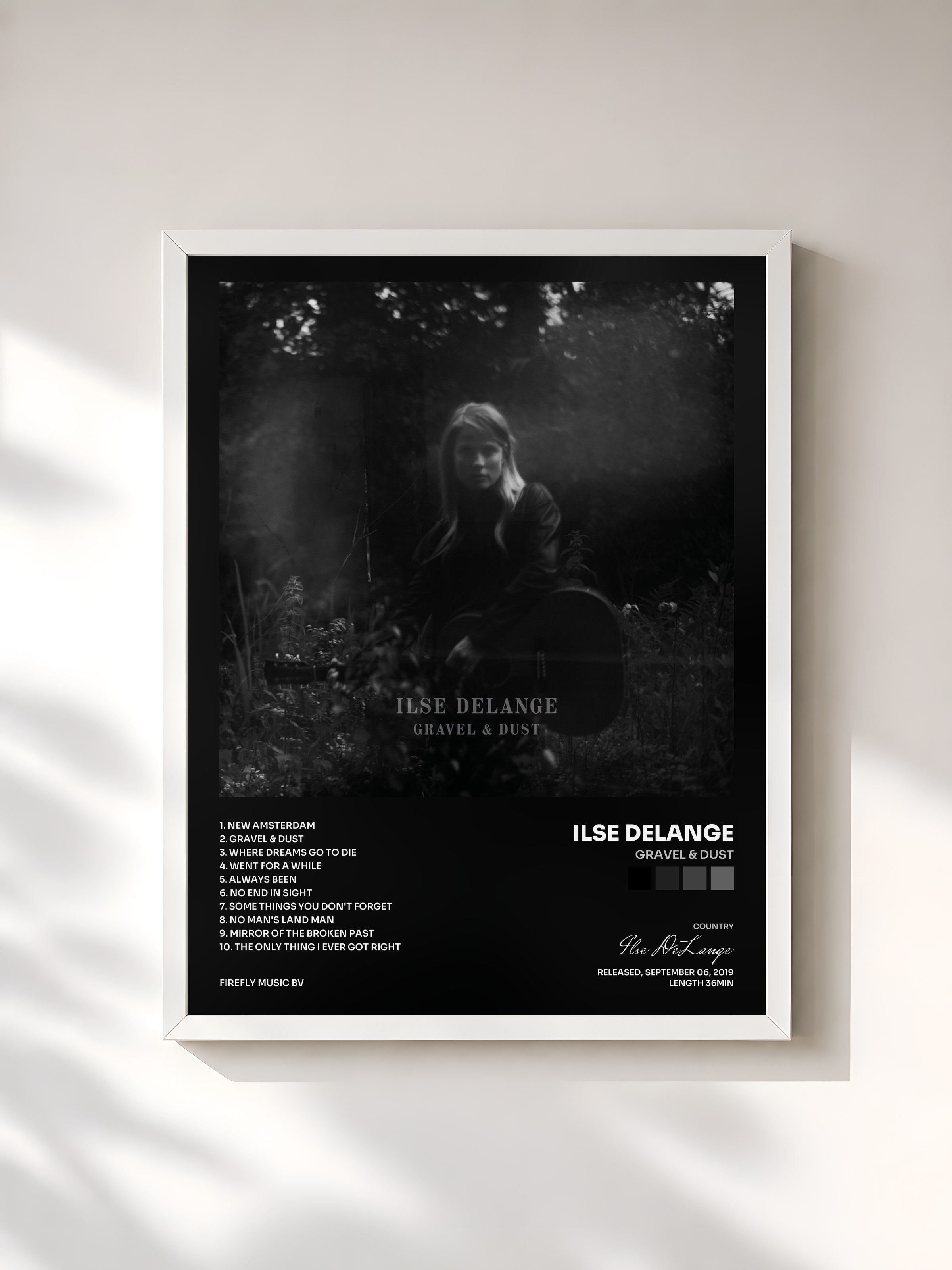 #blanc Tableau de l'album Gravel & Dust de Ilse DeLange, cadre blanc, imprimé et encadré en France