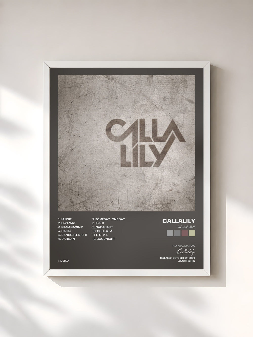 #blanc Callalily by Callalily as a framed art print, white frame, printed and framed in France
