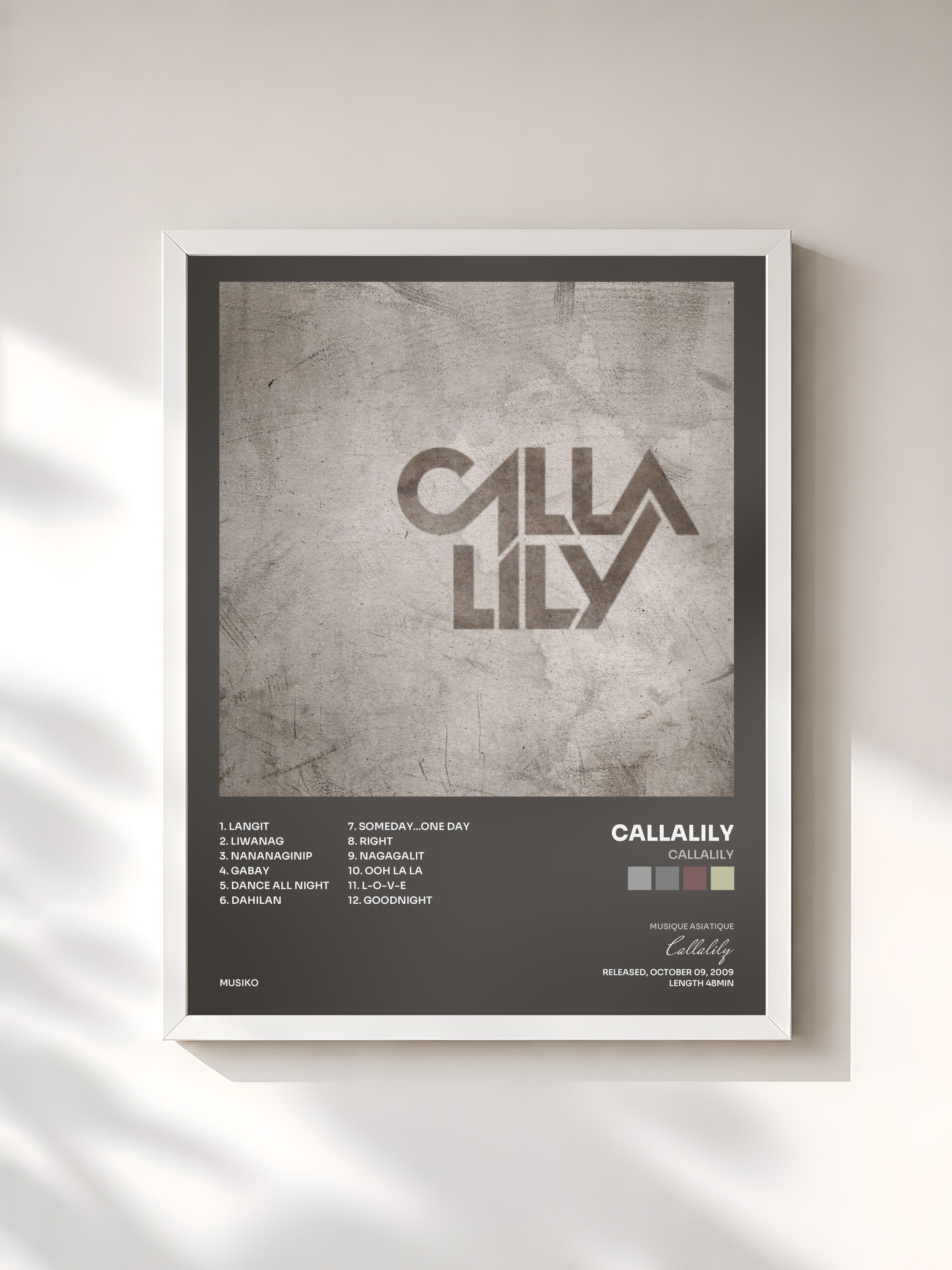 #blanc Tableau de l'album Callalily de Callalily, cadre blanc, imprimé et encadré en France