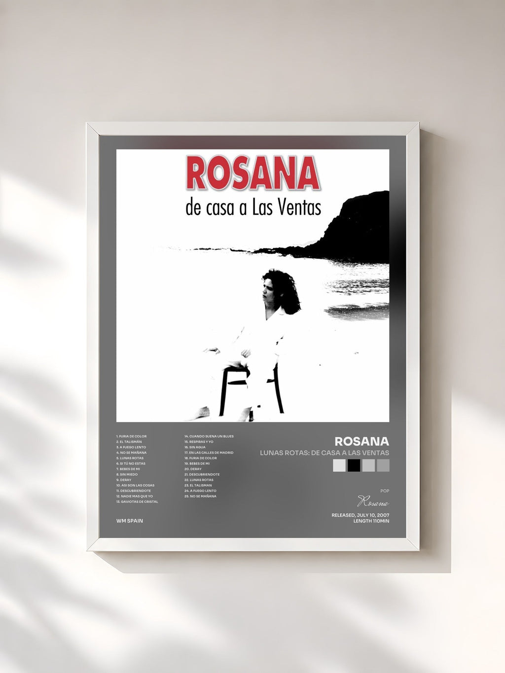 #blanc Lunas Rotas: De casa a las ventas von Rosana als gerahmter Kunstdruck, weißer Rahmen, gedruckt und gerahmt in Frankreich