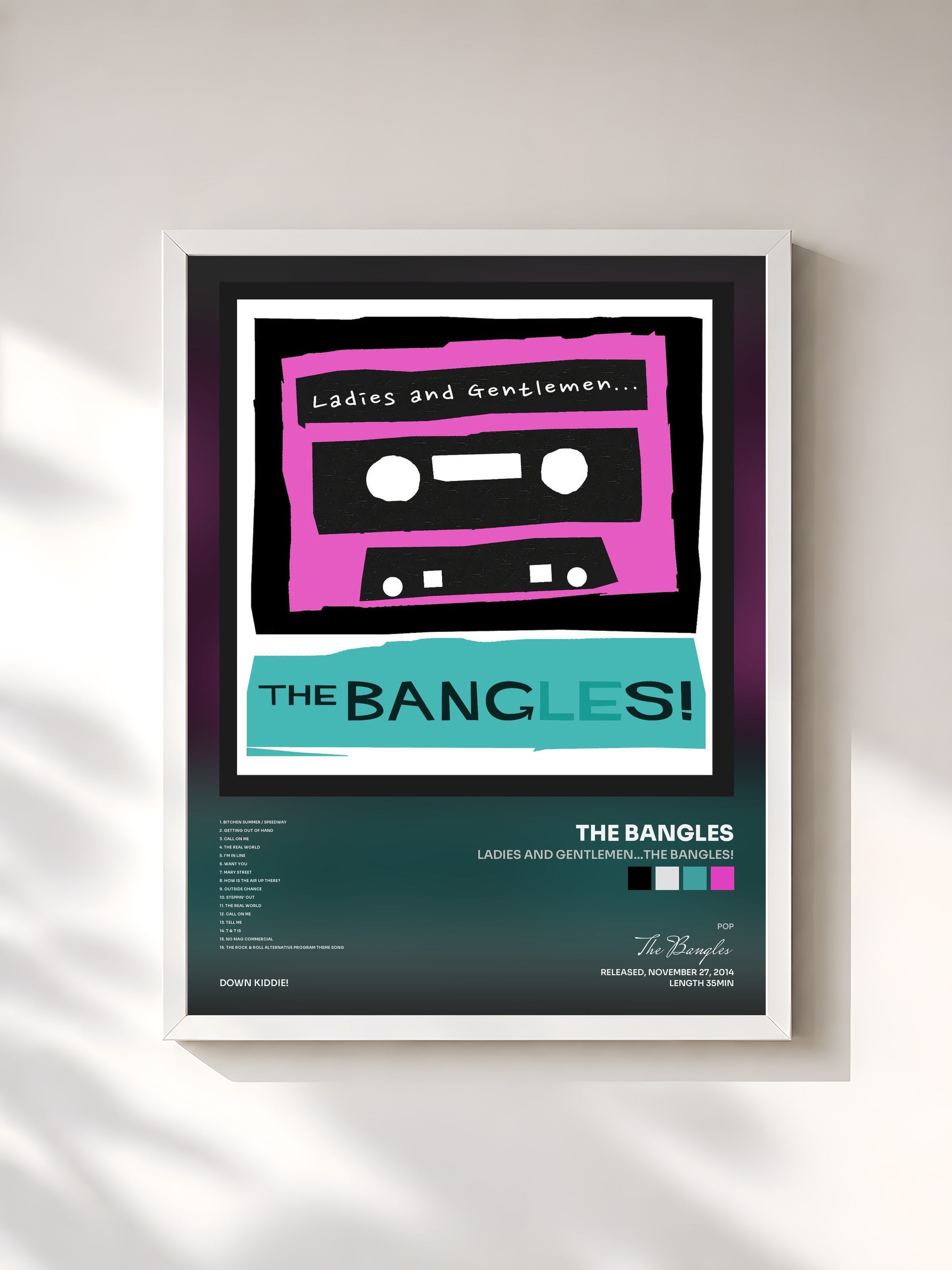 #blanc Tableau de l'album Ladies and Gentlemen...The Bangles! de The Bangles, cadre blanc, imprimé et encadré en France