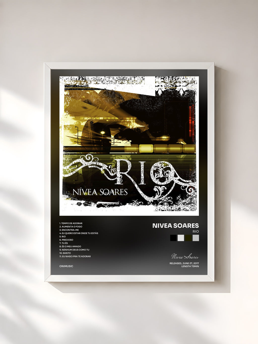 #blanc Tableau de l'album Rio de Nivea Soares, cadre blanc, imprimé et encadré en France