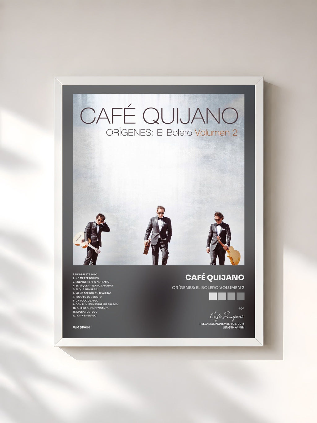 #blanc Orígenes: El Bolero Volumen 2 di Café Quijano in stampa incorniciata, cornice bianca, stampata e incorniciata in Francia