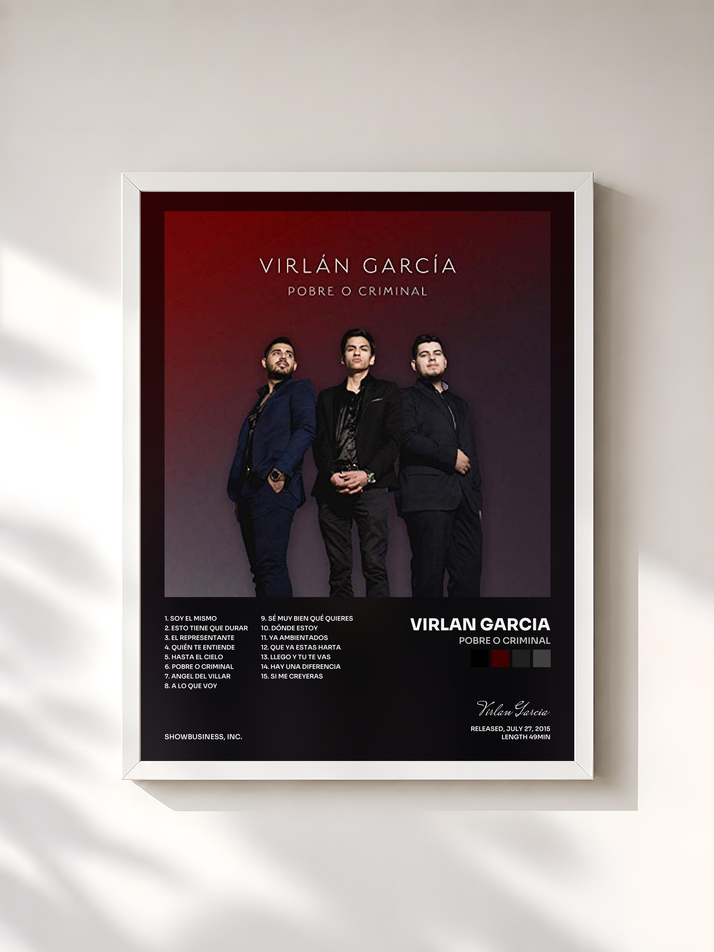 #blanc Tableau de l'album Pobre o Criminal de Virlan Garcia, cadre blanc, imprimé et encadré en France