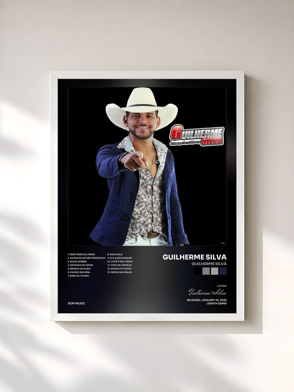 #blanc Guilherme Silva by Guilherme Silva as a framed art print, white frame, printed and framed in France