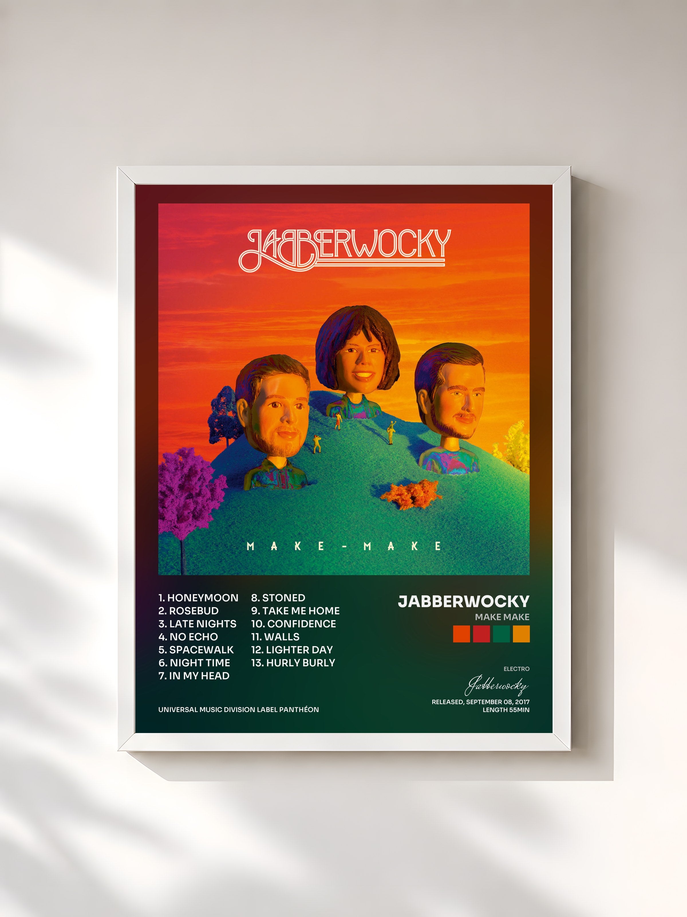 #blanc Tableau de l'album Make Make de Jabberwocky, cadre blanc, imprimé et encadré en France