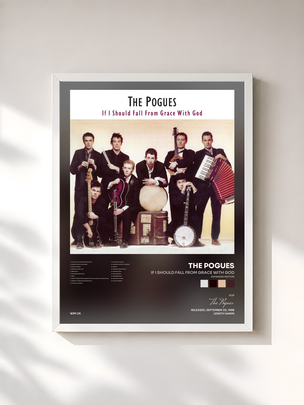 #blanc If I Should Fall from Grace with God (Expanded Edition) di The Pogues in stampa incorniciata, cornice bianca, stampata e incorniciata in Francia