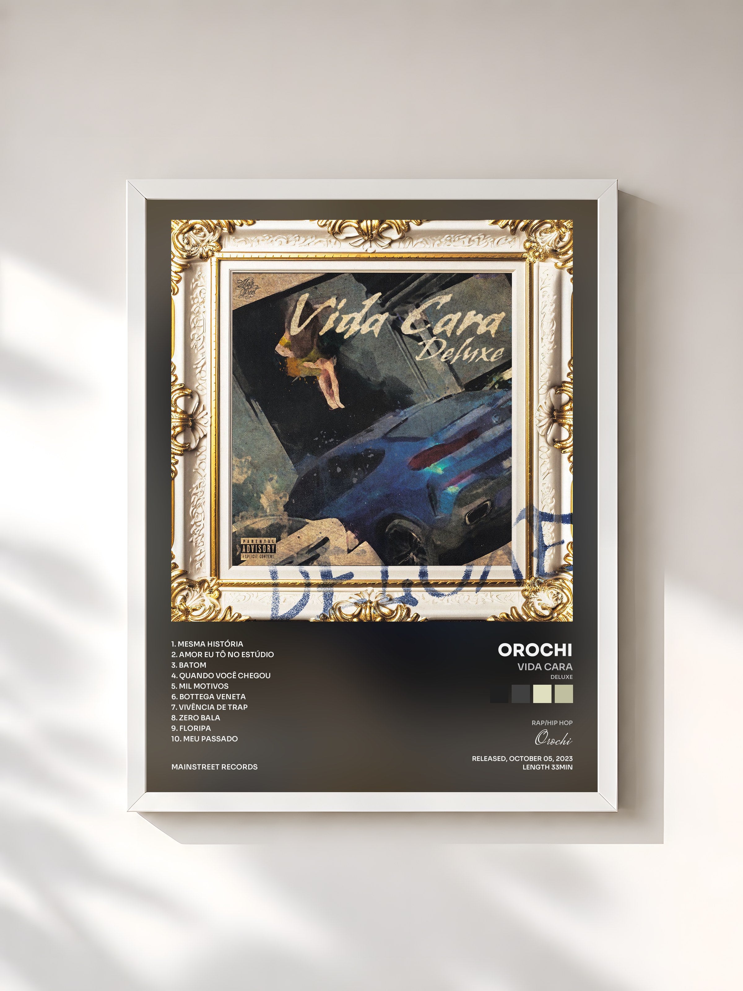 #blanc Tableau de l'album Vida Cara (Deluxe) de Orochi, cadre blanc, imprimé et encadré en France