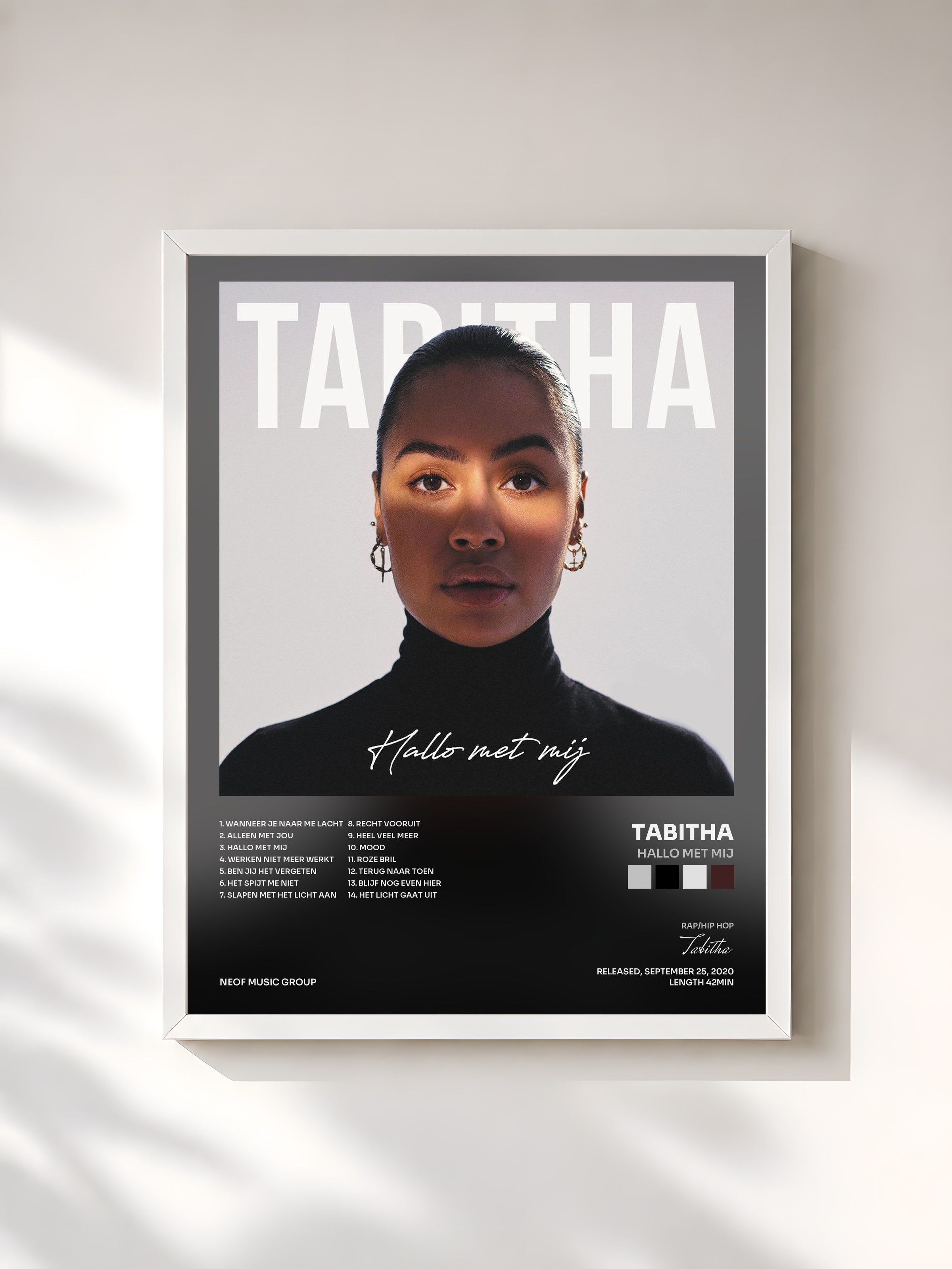 #blanc Tableau de l'album Hallo Met Mij de Tabitha, cadre blanc, imprimé et encadré en France