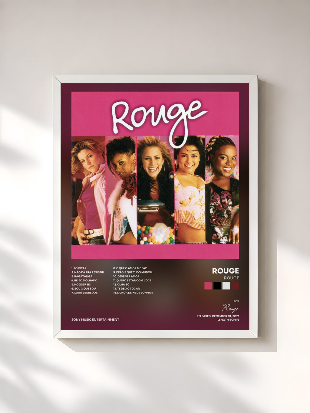 #blanc Rouge by Rouge as a framed art print, white frame, printed and framed in France