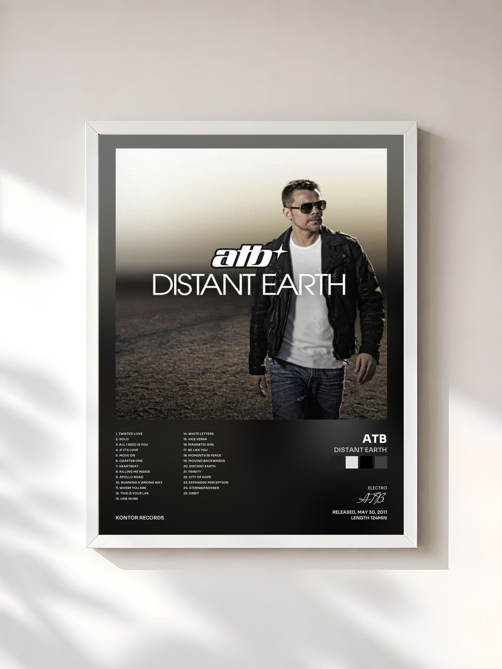 #blanc Distant Earth von ATB als gerahmter Kunstdruck, weißer Rahmen, gedruckt und gerahmt in Frankreich