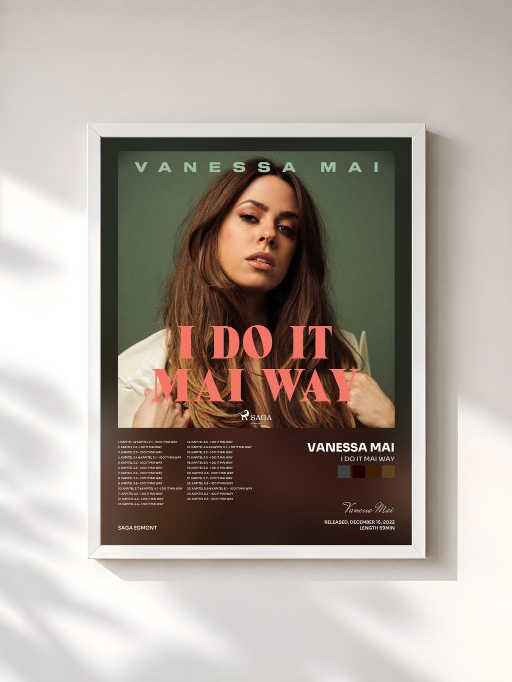 #blanc I Do It Mai Way von Vanessa Mai als gerahmter Kunstdruck, weißer Rahmen, gedruckt und gerahmt in Frankreich