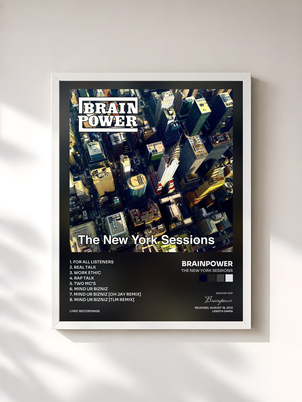 #blanc The New York Sessions di Brainpower in stampa incorniciata, cornice bianca, stampata e incorniciata in Francia