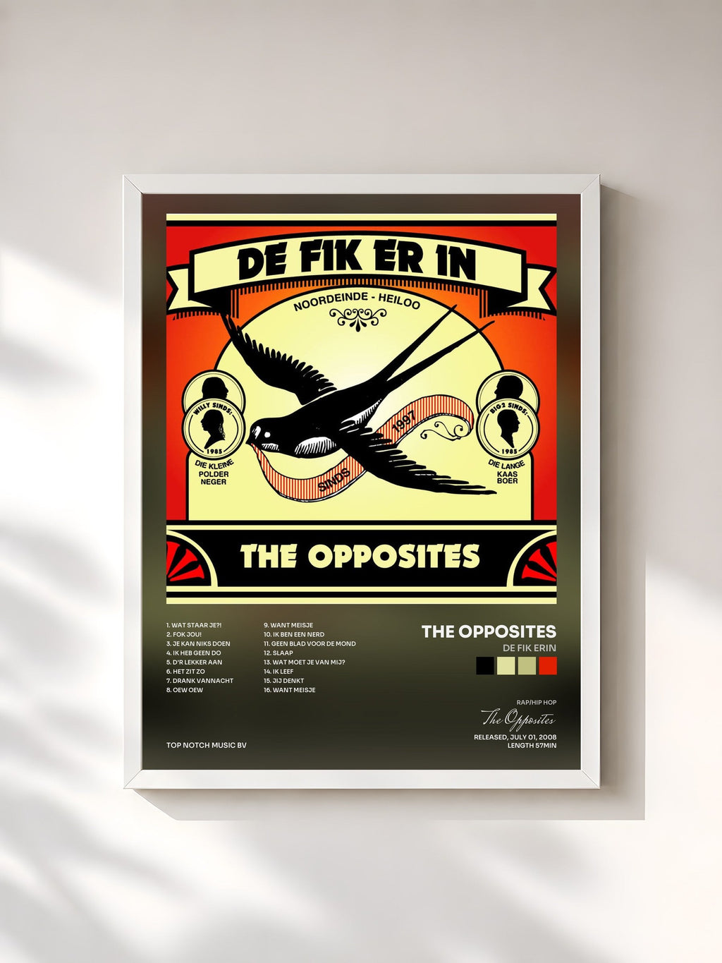 #blanc De Fik Erin von The Opposites als gerahmter Kunstdruck, weißer Rahmen, gedruckt und gerahmt in Frankreich