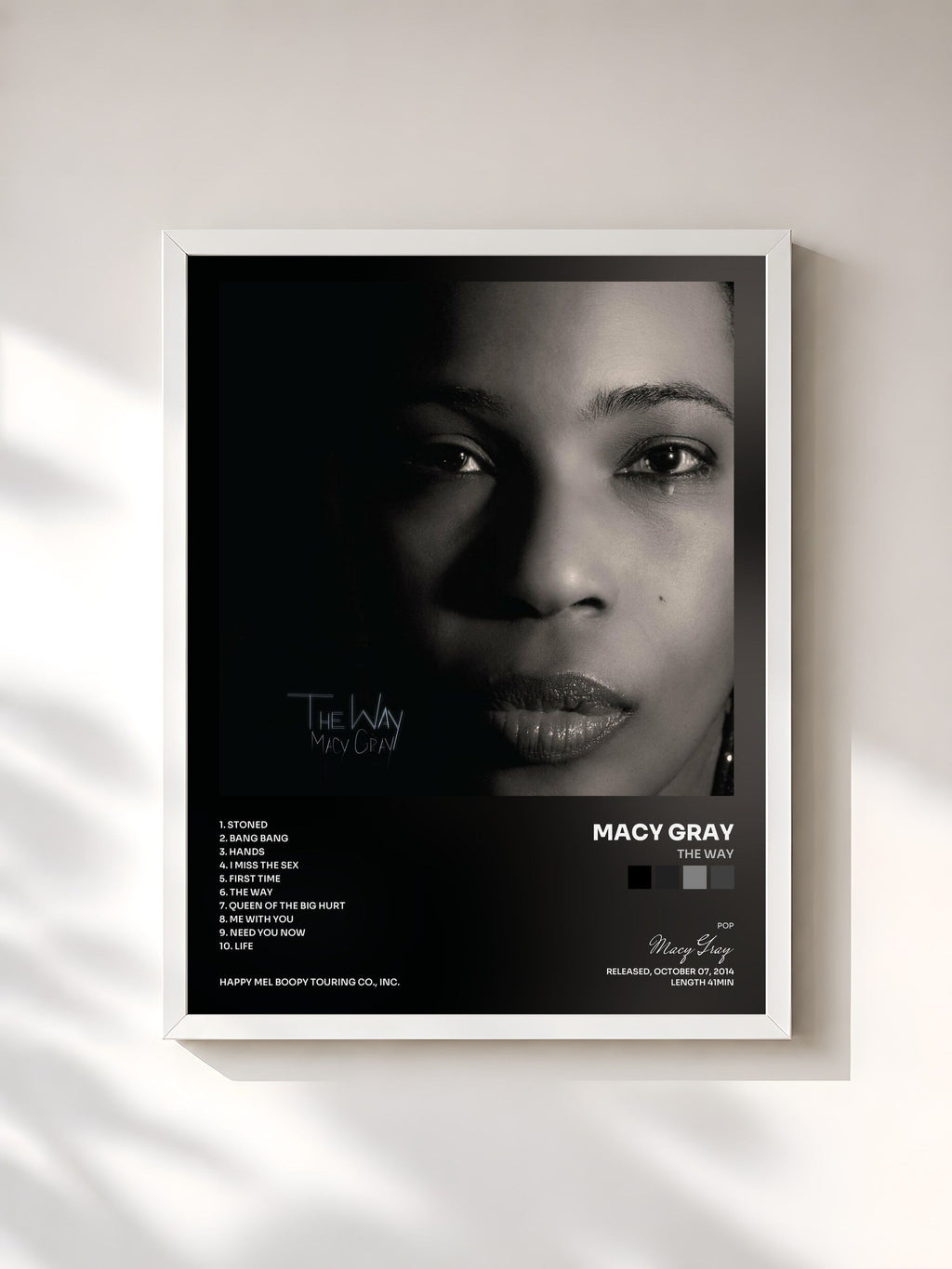 #blanc The Way von Macy Gray als gerahmter Kunstdruck, weißer Rahmen, gedruckt und gerahmt in Frankreich