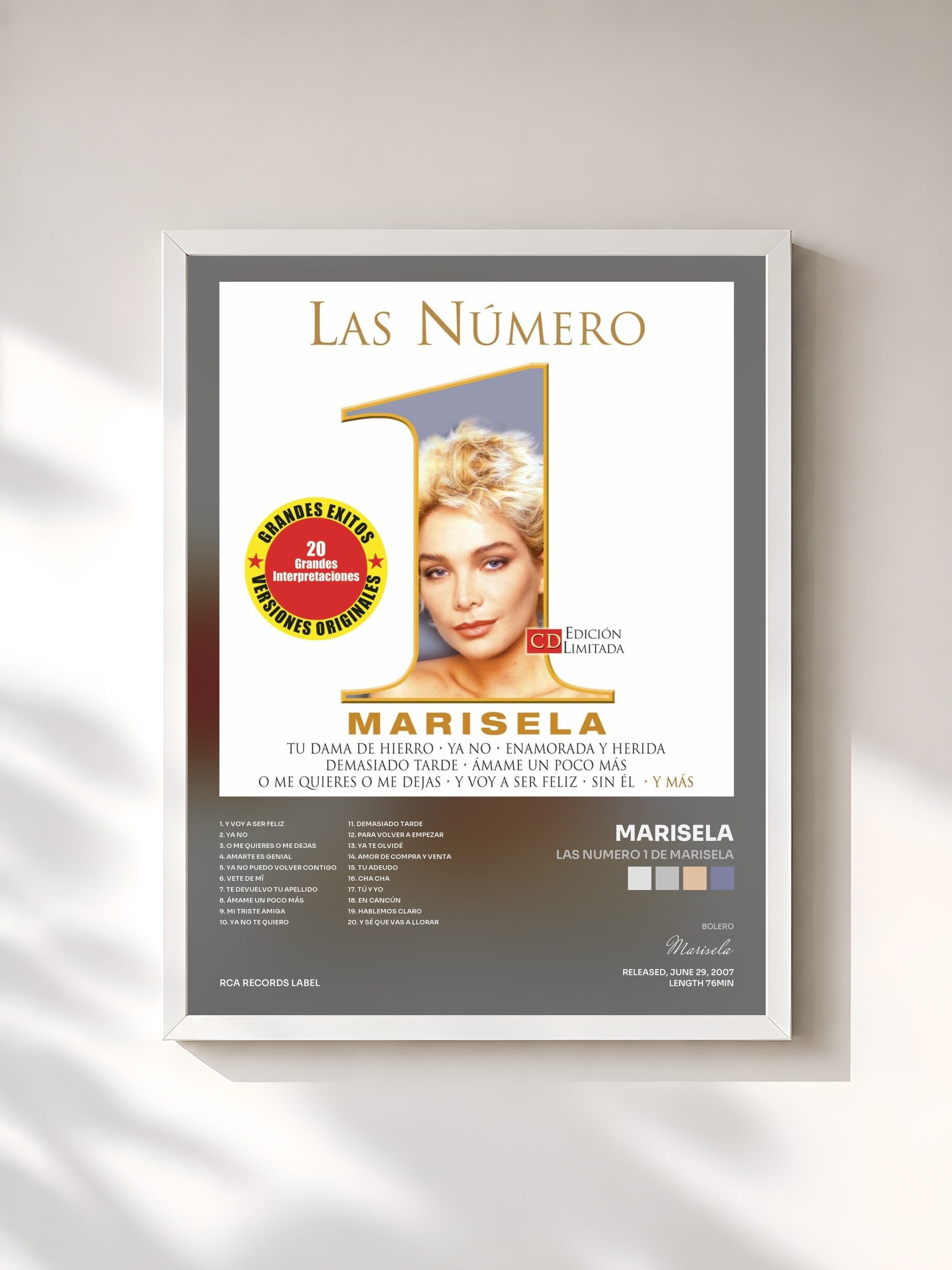 #blanc Tableau de l'album Las Numero 1 De Marisela de Marisela, cadre blanc, imprimé et encadré en France