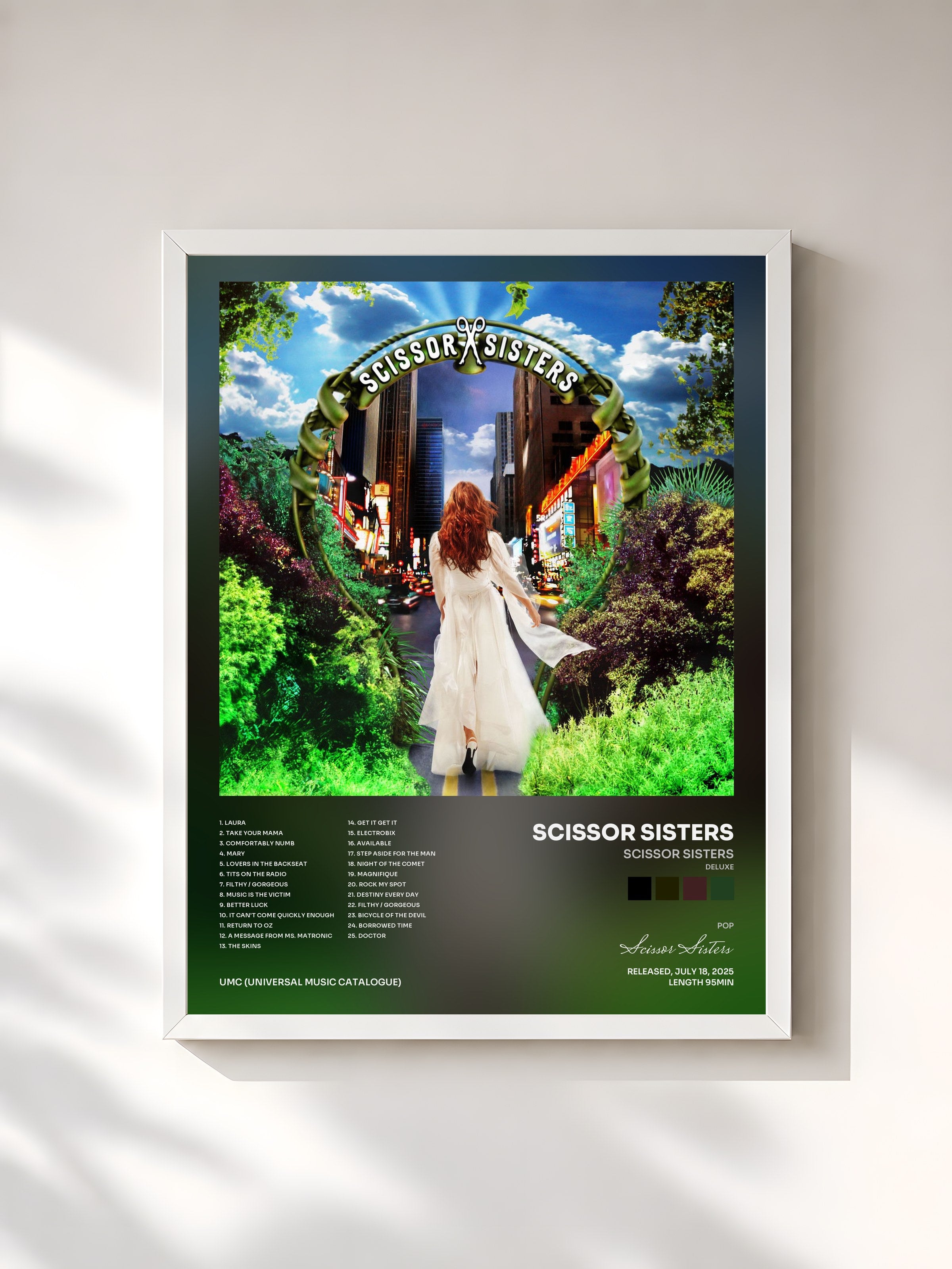 #blanc Tableau de l'album Scissor Sisters (Deluxe) de Scissor Sisters, cadre blanc, imprimé et encadré en France