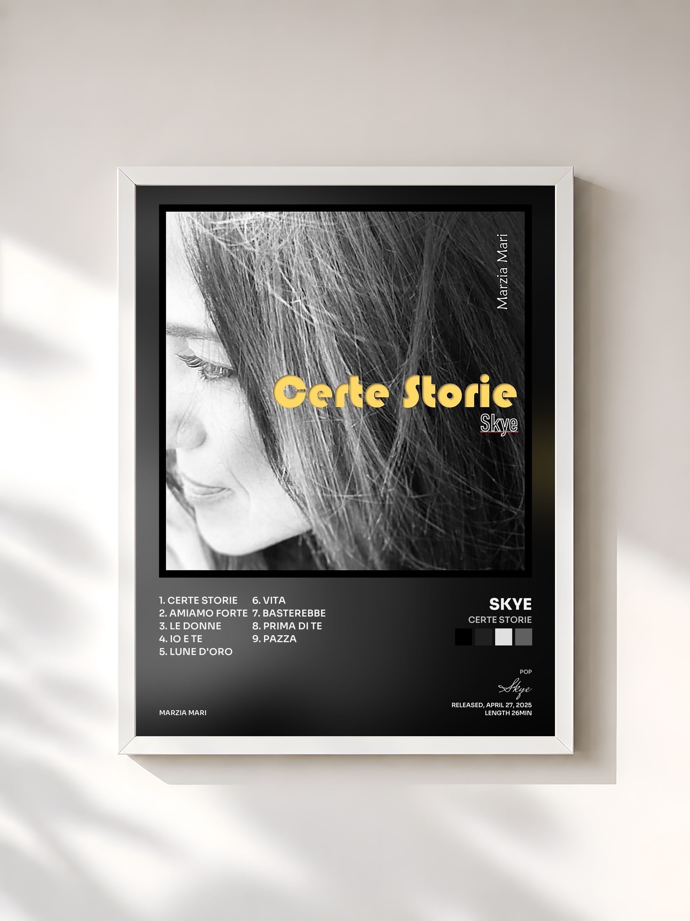 #blanc Tableau de l'album Certe Storie de Skye, cadre blanc, imprimé et encadré en France