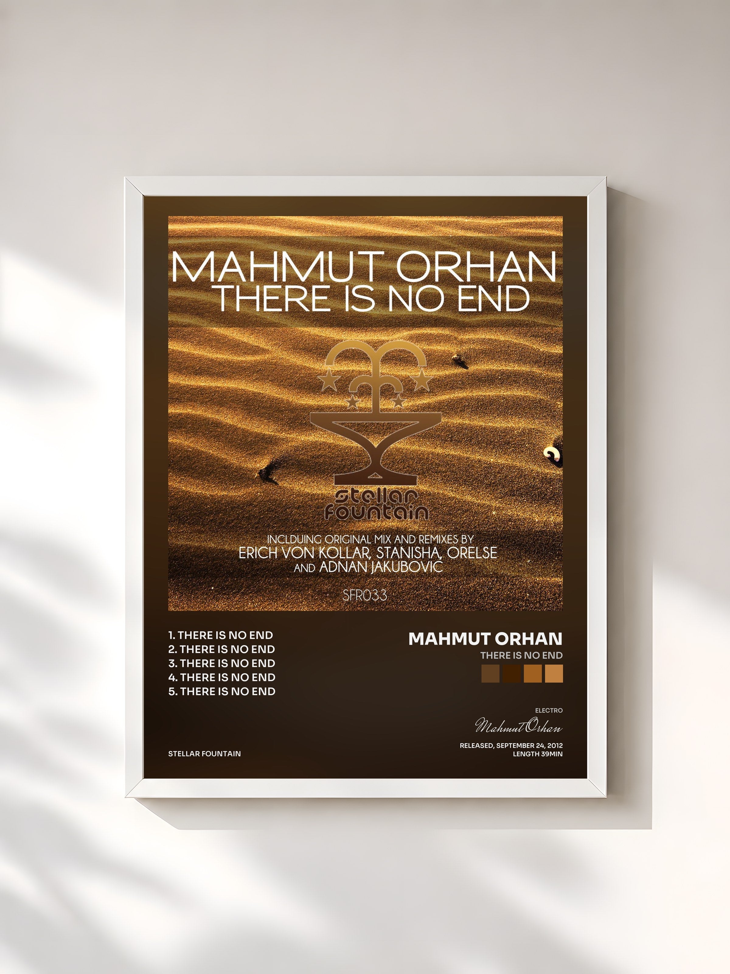 #blanc Tableau de l'album There Is No End de Mahmut Orhan, cadre blanc, imprimé et encadré en France