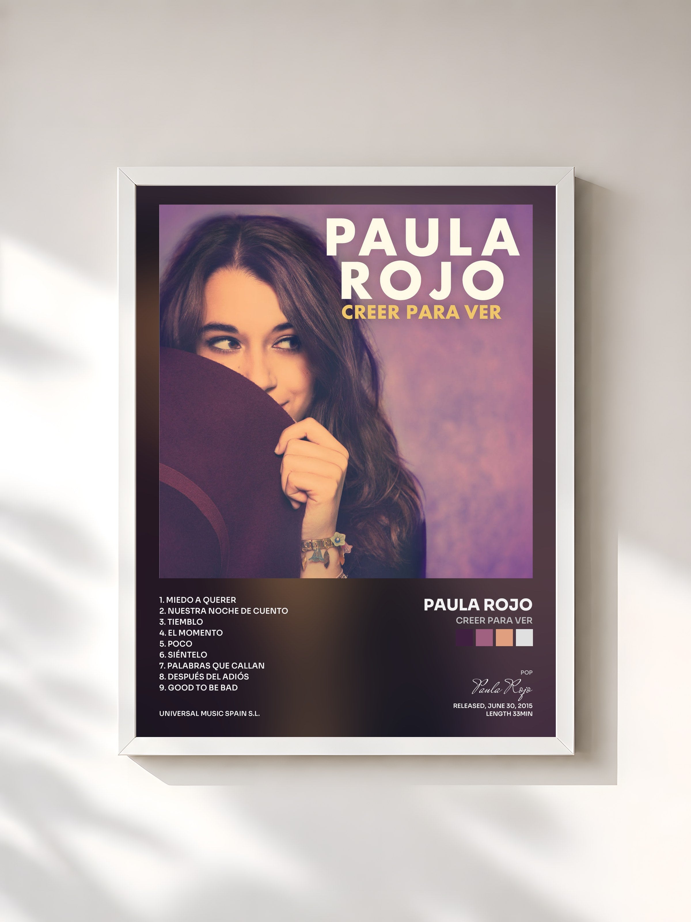#blanc Tableau de l'album Creer Para Ver de Paula Rojo, cadre blanc, imprimé et encadré en France
