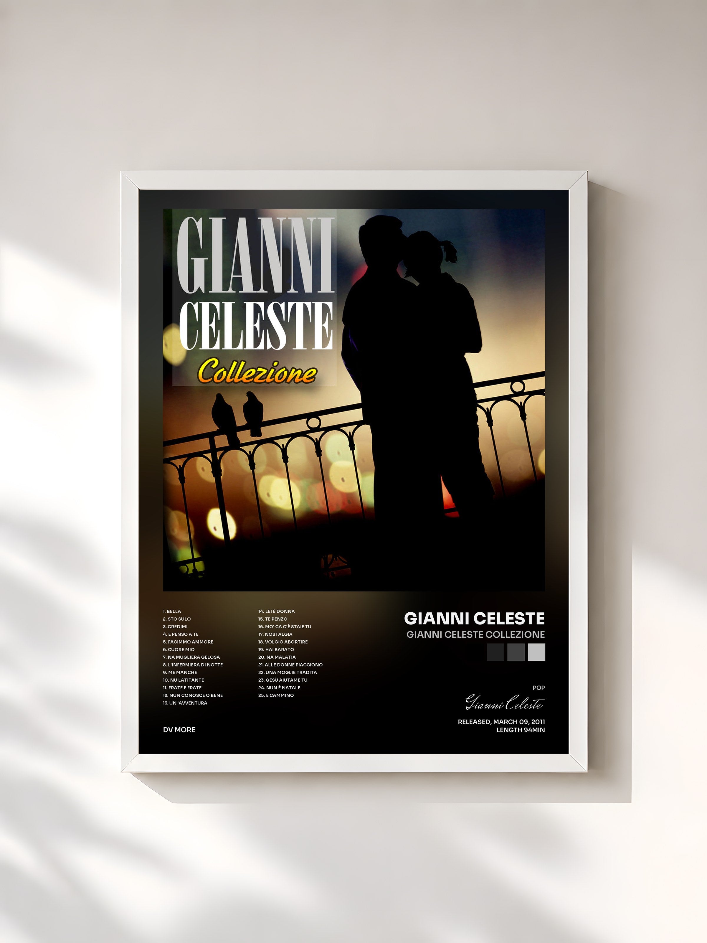 #blanc Tableau de l'album Gianni Celeste Collezione de Gianni Celeste, cadre blanc, imprimé et encadré en France