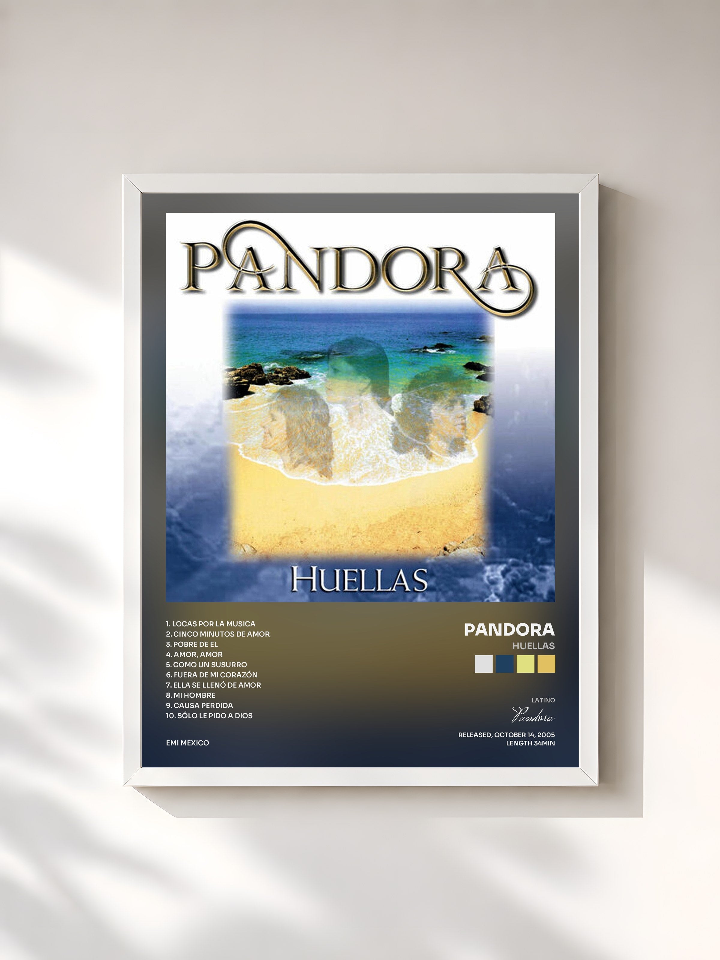#blanc Tableau de l'album Huellas de Pandora, cadre blanc, imprimé et encadré en France