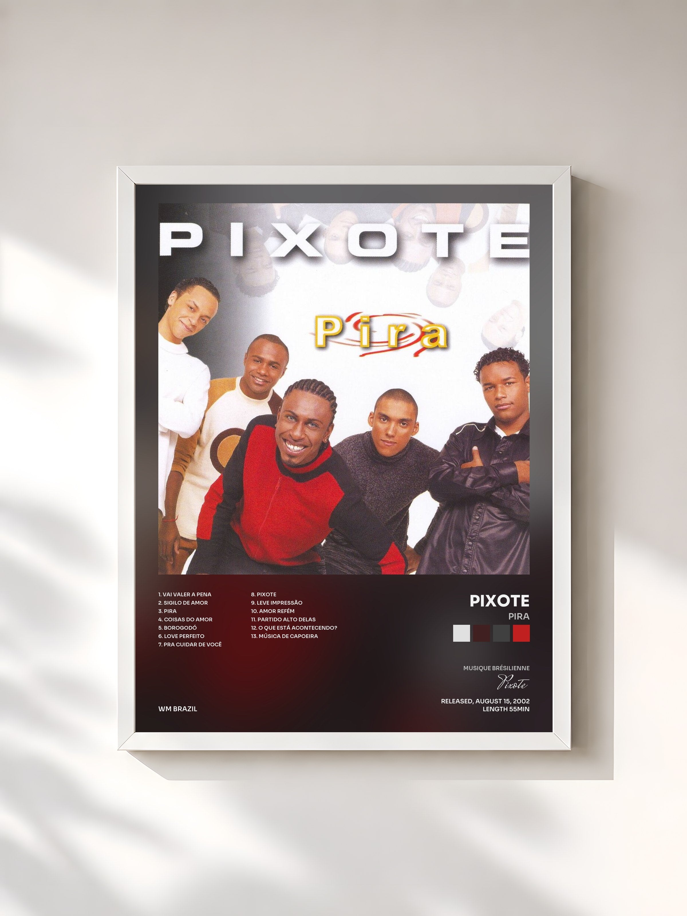 #blanc Tableau de l'album Pira de Pixote, cadre blanc, imprimé et encadré en France