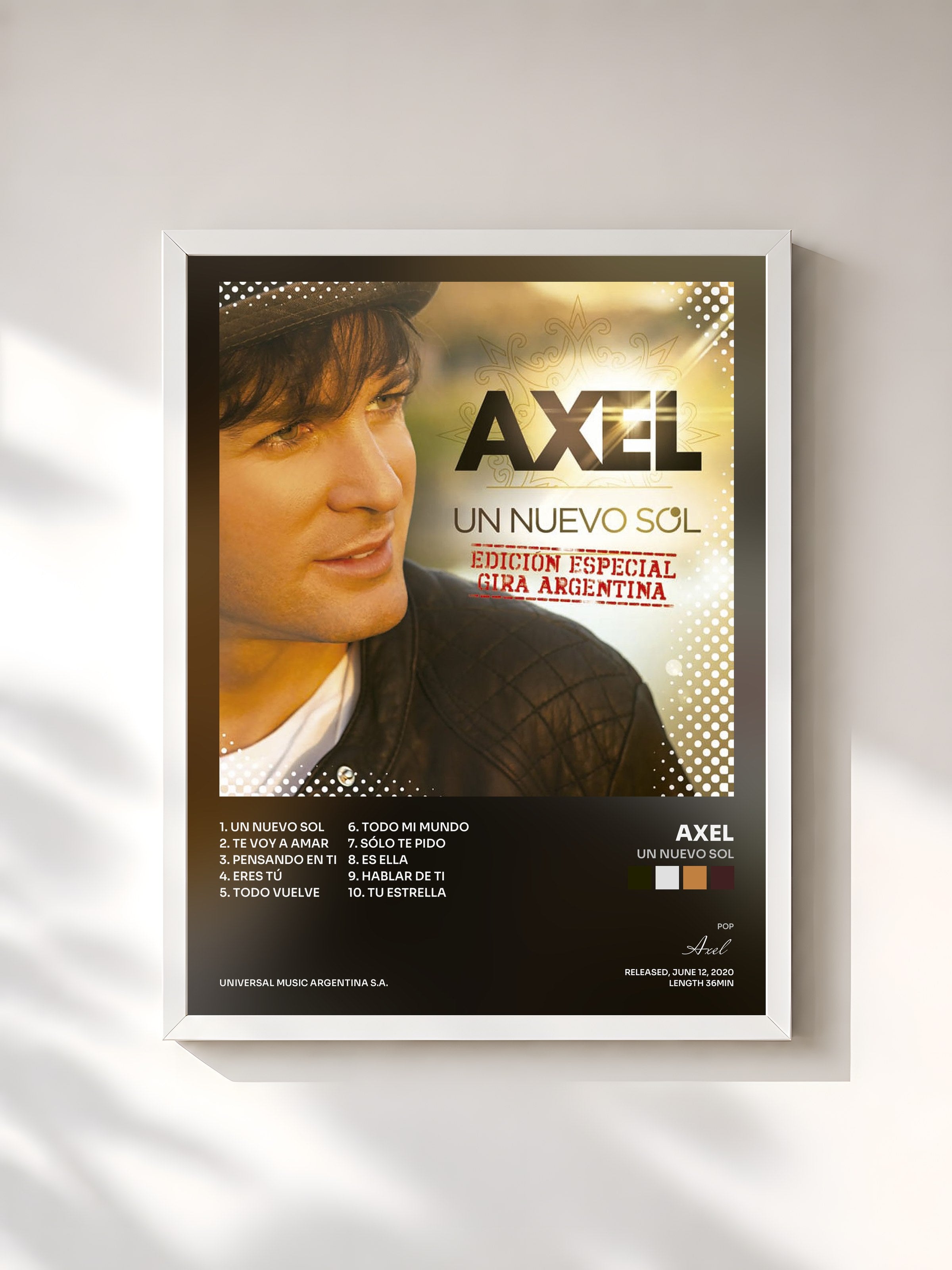 #blanc Tableau de l'album Un Nuevo Sol de Axel, cadre blanc, imprimé et encadré en France