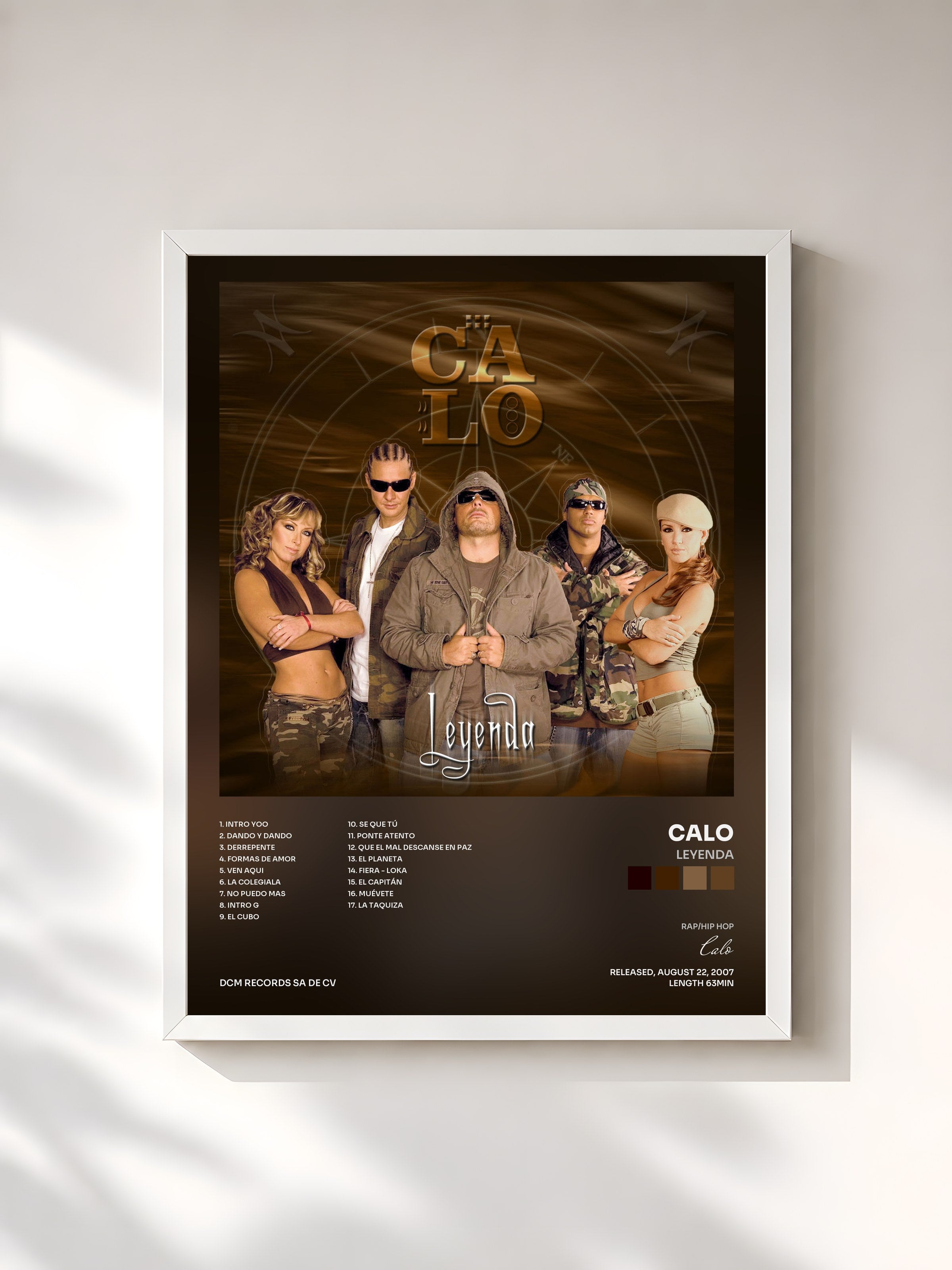 #blanc Tableau de l'album Leyenda de Calo, cadre blanc, imprimé et encadré en France