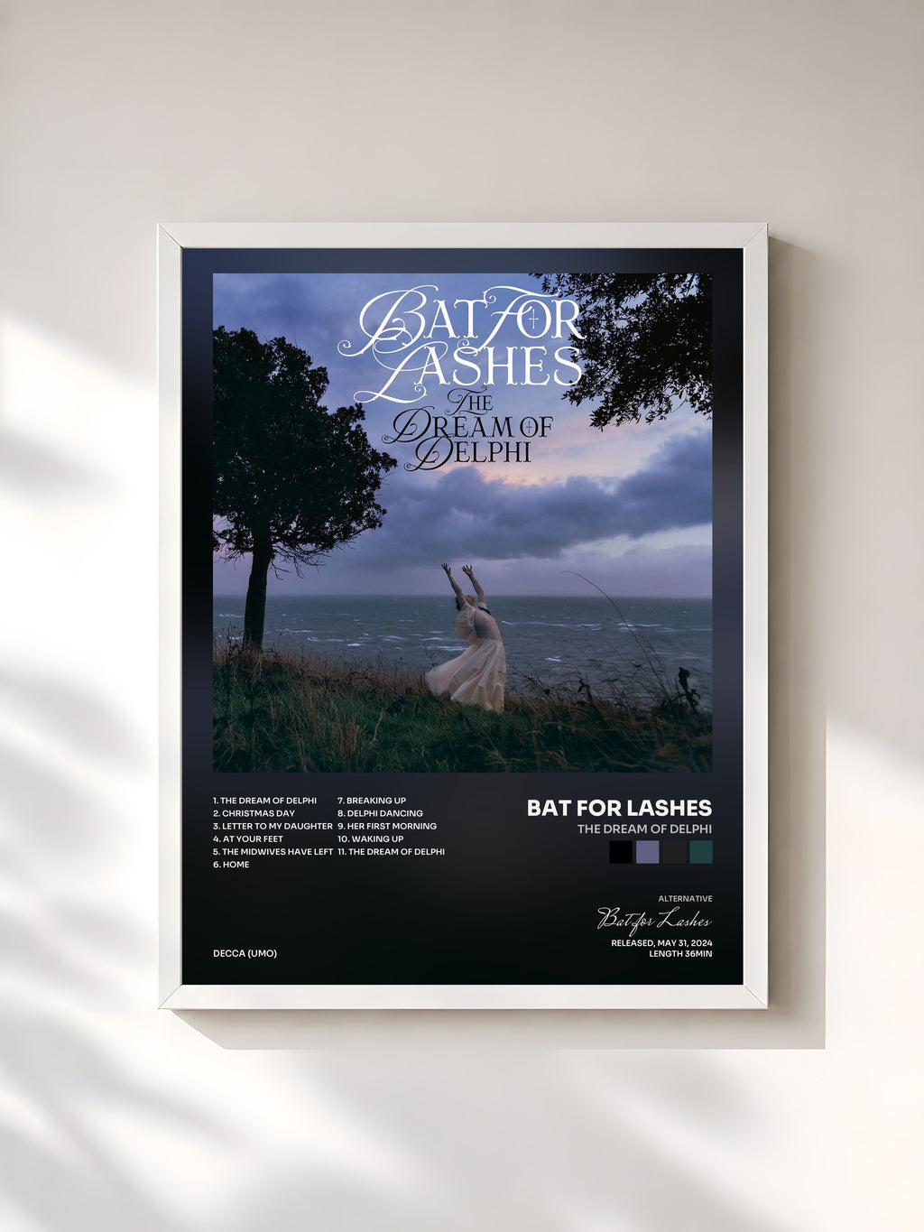 #blanc The Dream of Delphi by Bat for Lashes as a framed art print, white frame, printed and framed in France