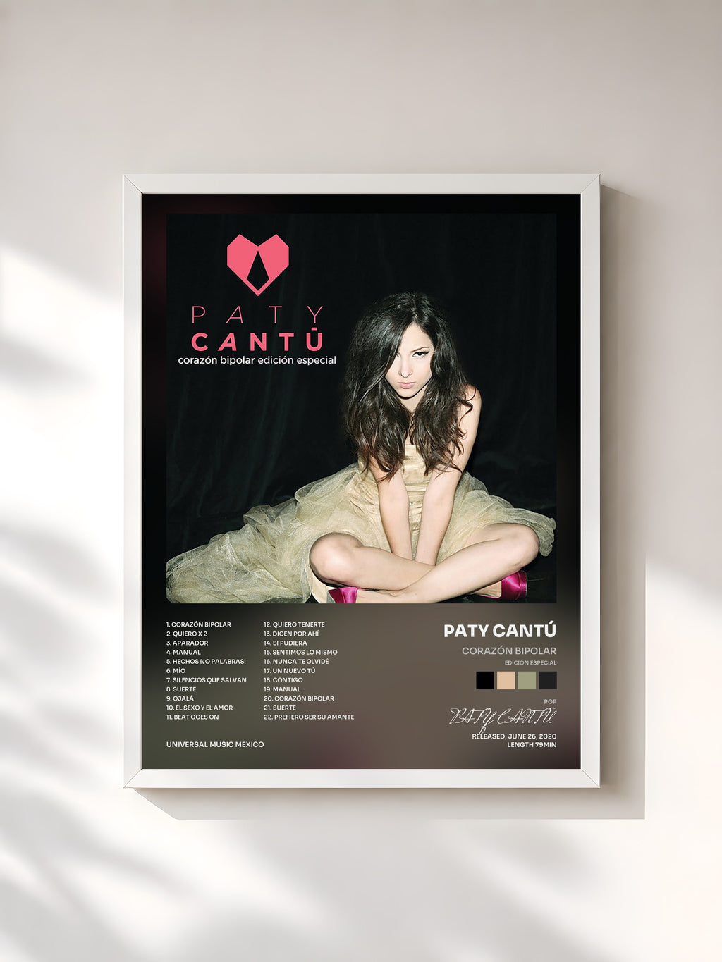 #blanc Corazón Bipolar (Edición Especial) by PATY CANTÚ as a framed art print, white frame, printed and framed in France