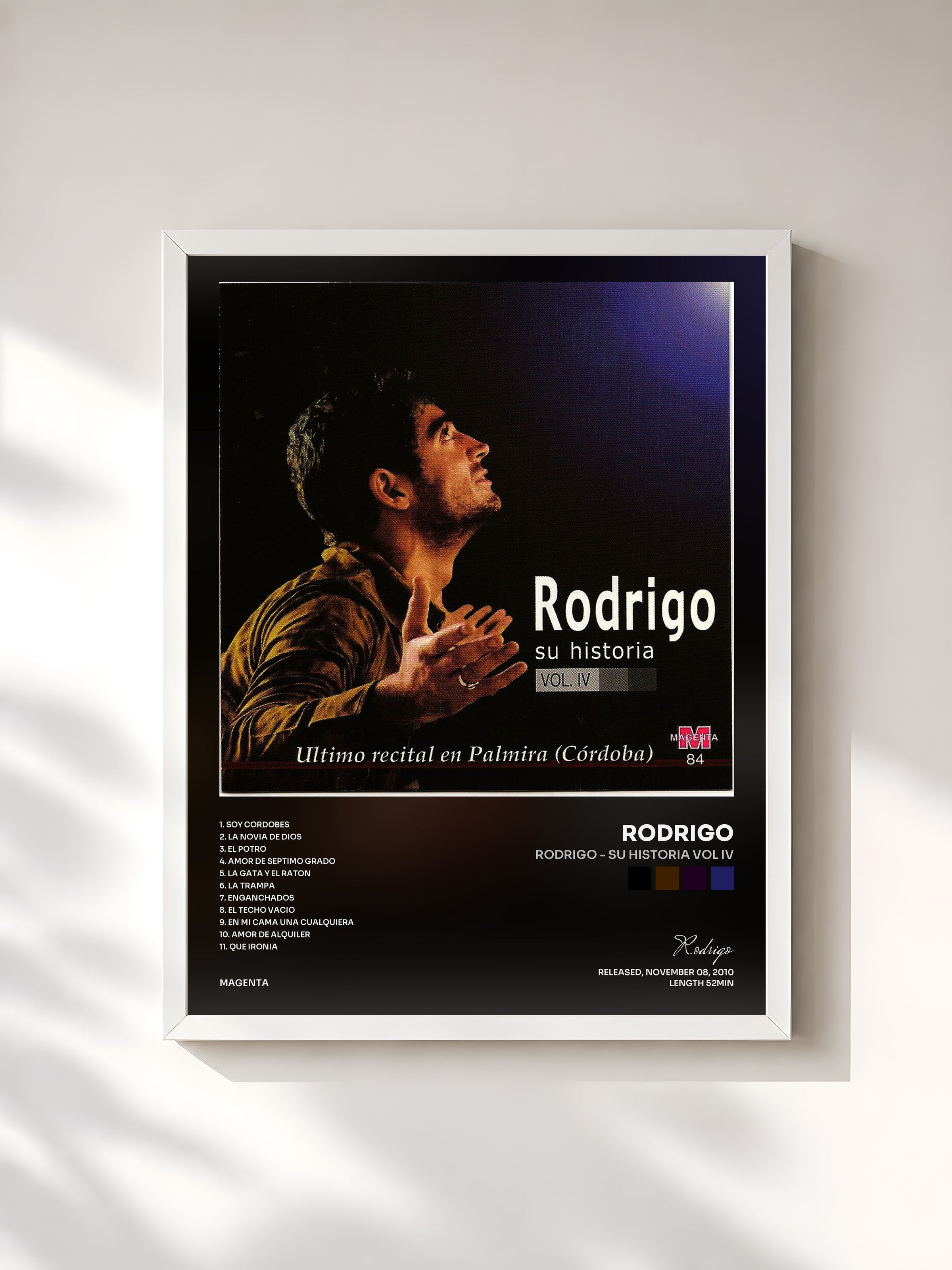 #blanc Tableau de l'album Rodrigo - Su historia vol IV de Rodrigo, cadre blanc, imprimé et encadré en France