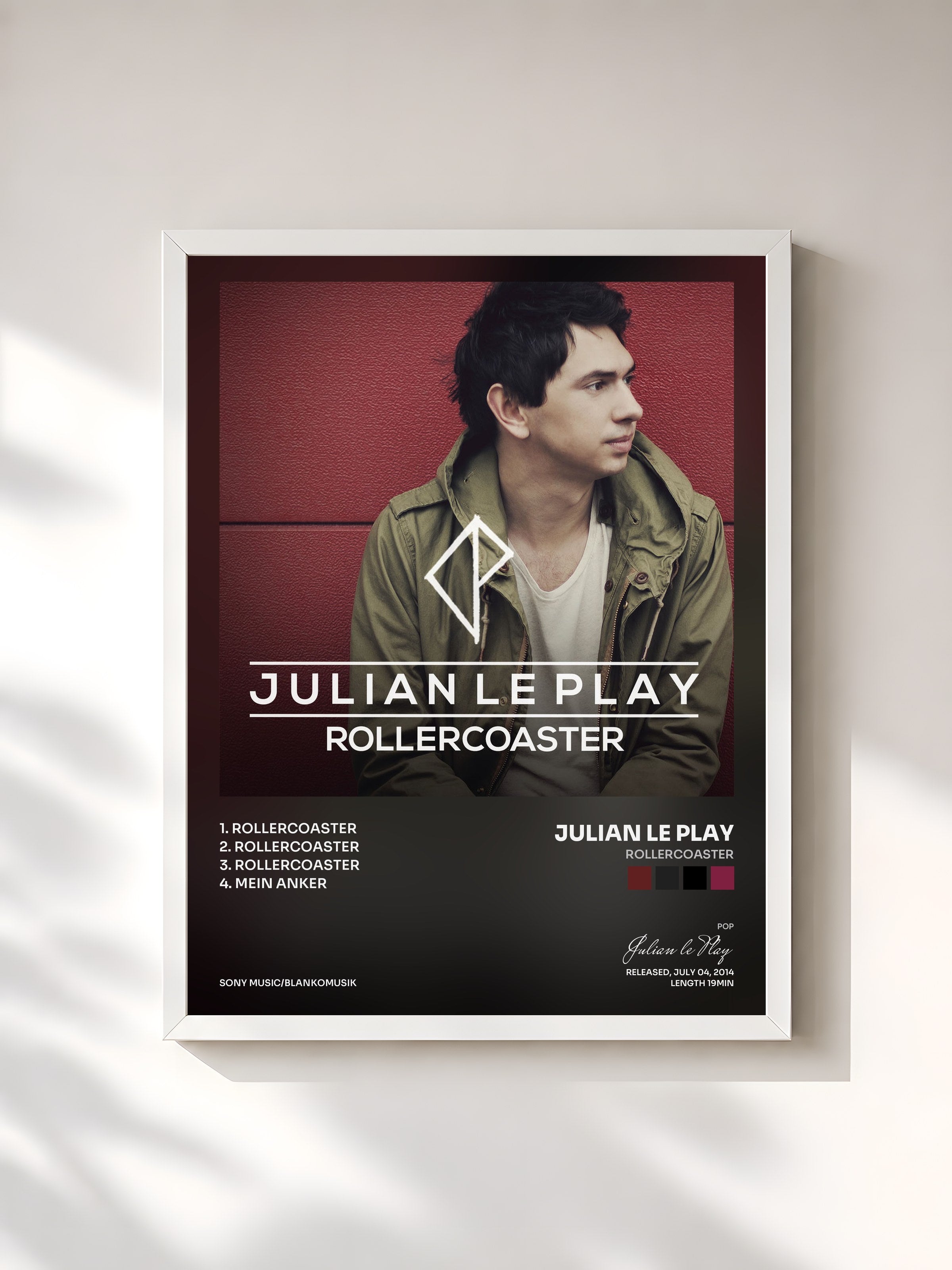 #blanc Tableau de l'album Rollercoaster de Julian le Play, cadre blanc, imprimé et encadré en France