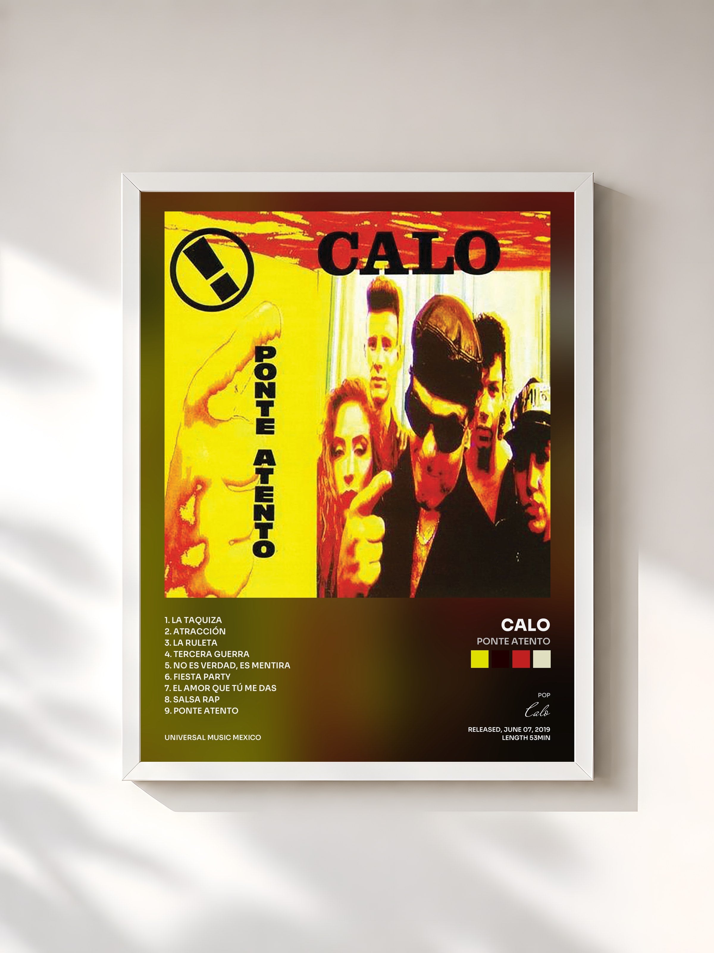 #blanc Tableau de l'album Ponte Atento de Calo, cadre blanc, imprimé et encadré en France