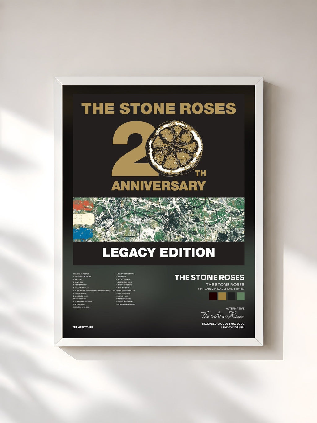 #blanc The Stone Roses (20th Anniversary Legacy Edition) von The Stone Roses als gerahmter Kunstdruck, weißer Rahmen, gedruckt und gerahmt in Frankreich