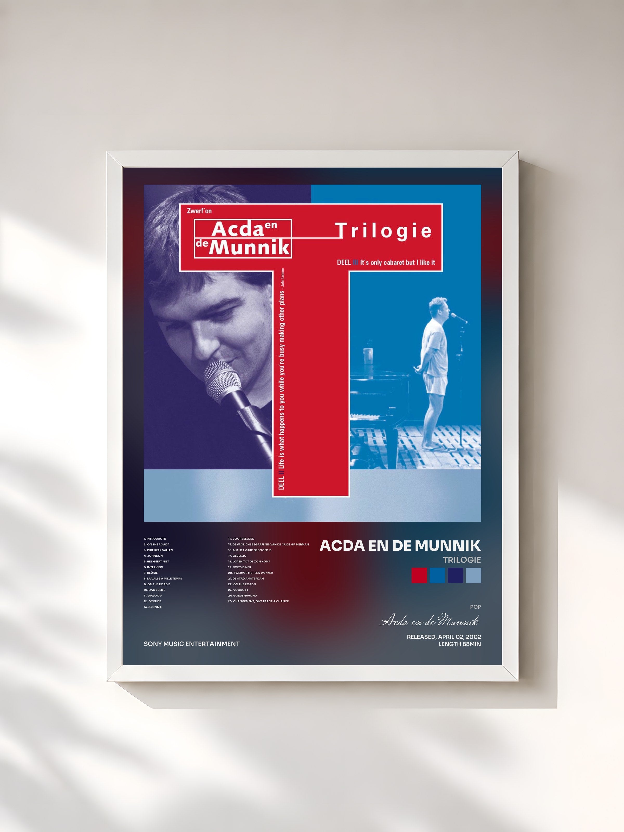 #blanc Tableau de l'album Trilogie de Acda en de Munnik, cadre blanc, imprimé et encadré en France