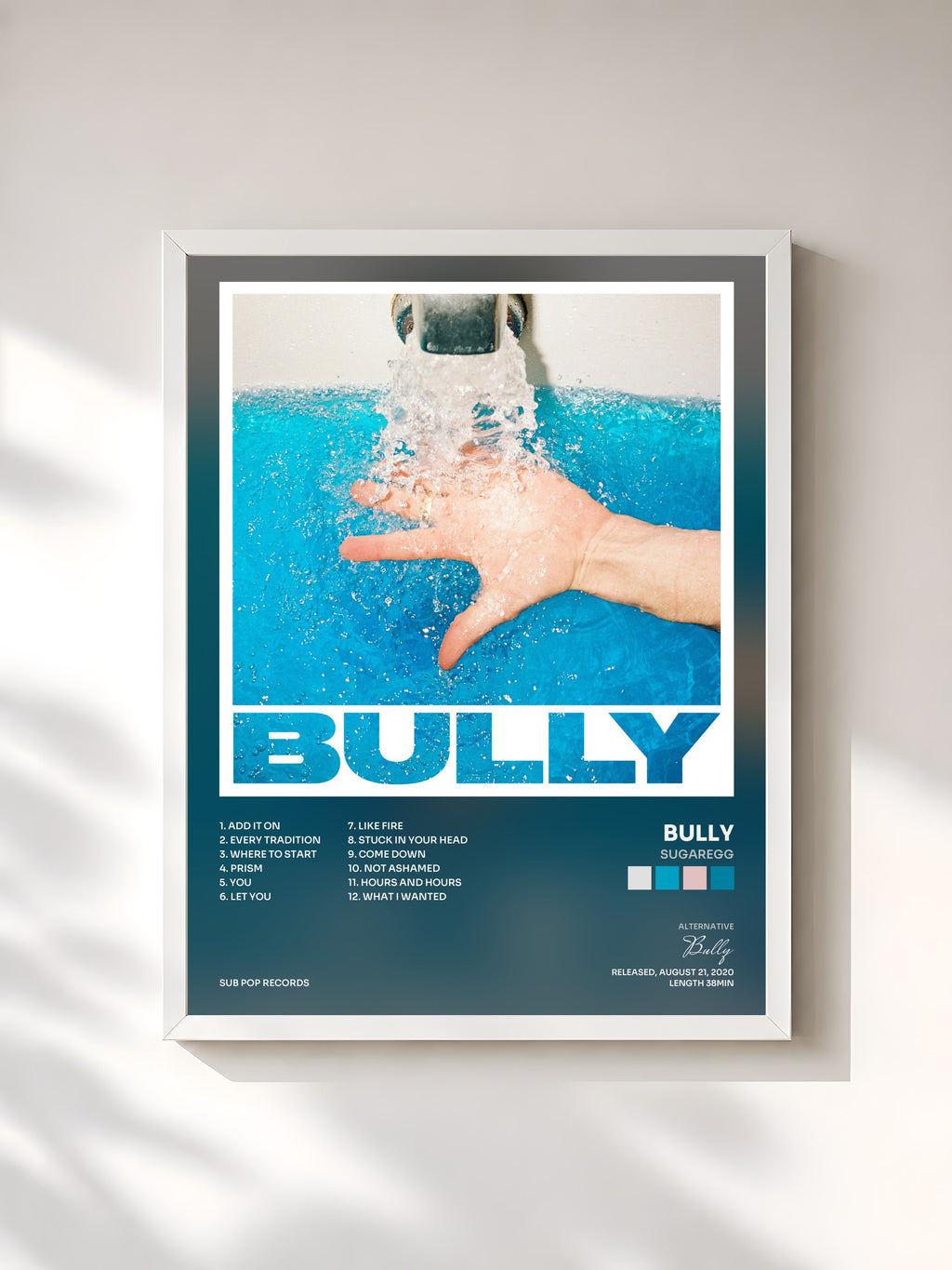 #blanc SUGAREGG by Bully as a framed art print, white frame, printed and framed in France