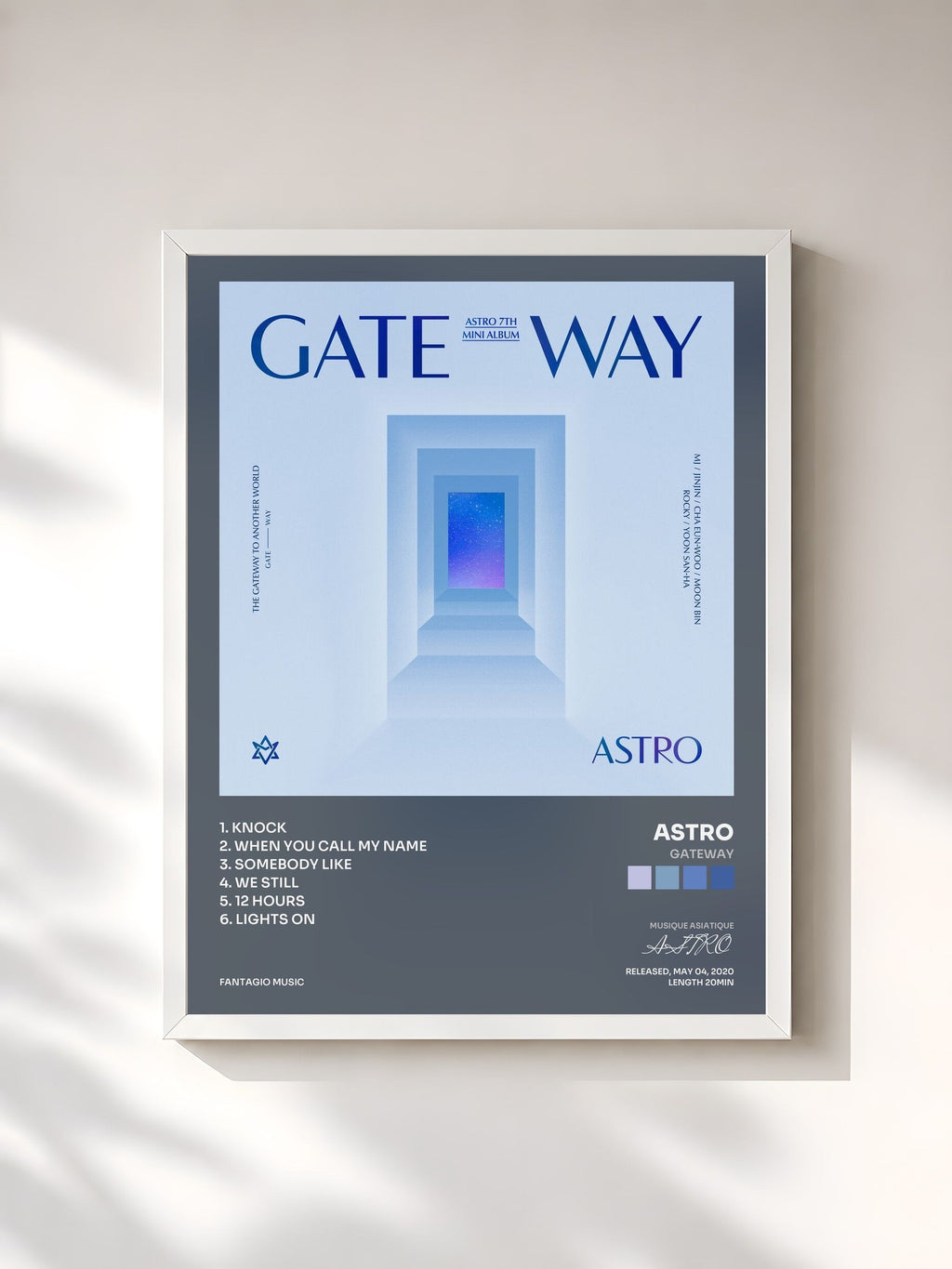 #blanc GATEWAY von ASTRO als gerahmter Kunstdruck, weißer Rahmen, gedruckt und gerahmt in Frankreich