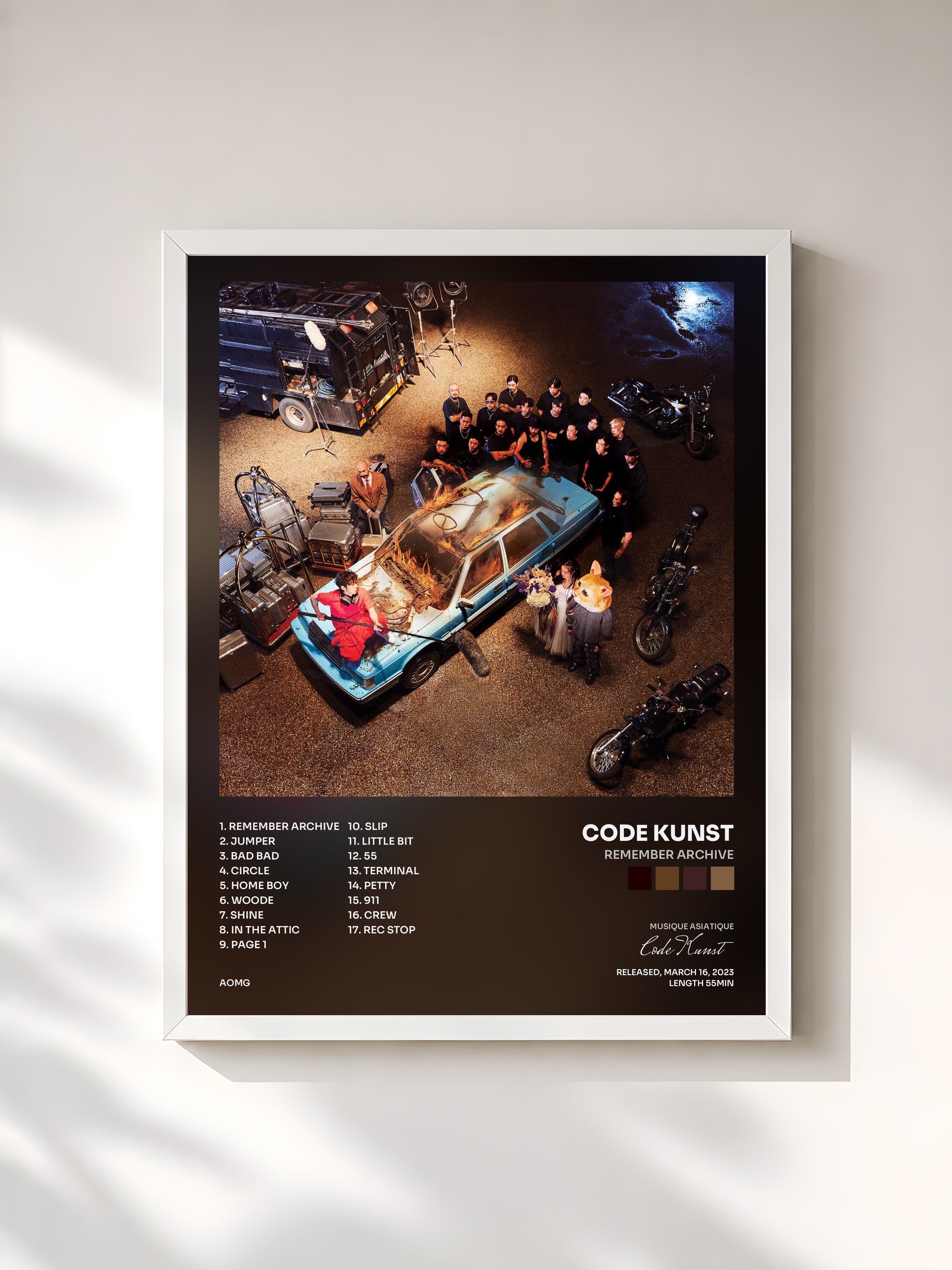 #blanc Tableau de l'album Remember Archive de Code Kunst, cadre blanc, imprimé et encadré en France