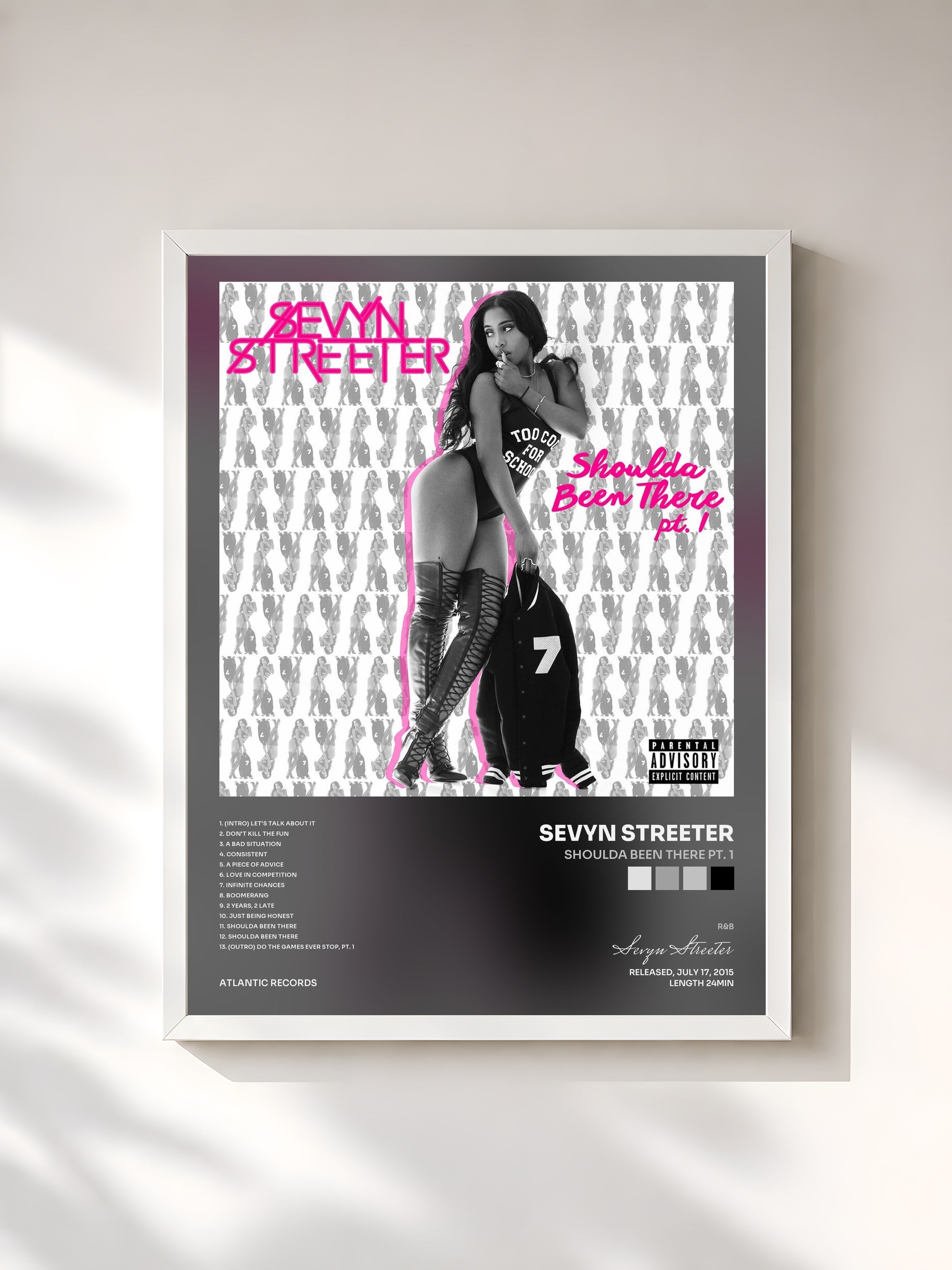 #blanc Tableau de l'album Shoulda Been There Pt. 1 de Sevyn Streeter, cadre blanc, imprimé et encadré en France