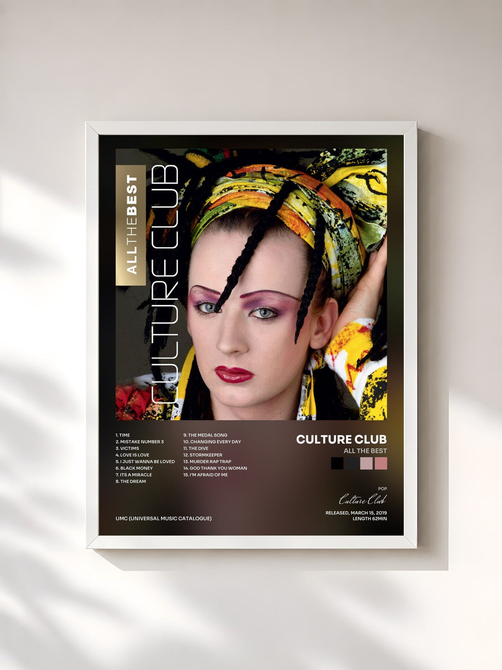 #blanc All The Best di Culture Club in stampa incorniciata, cornice bianca, stampata e incorniciata in Francia