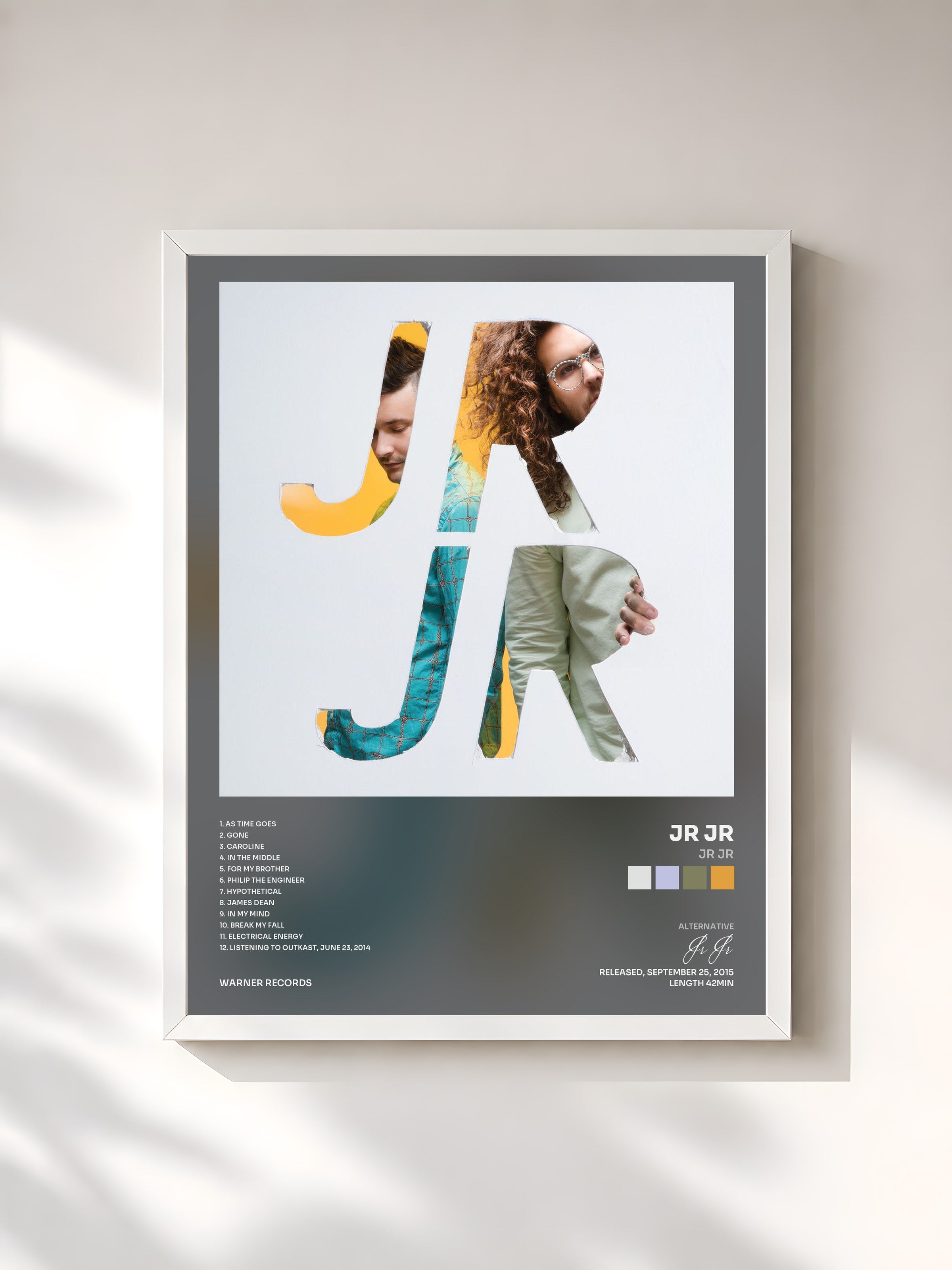 #blanc Tableau de l'album JR JR de Jr Jr, cadre blanc, imprimé et encadré en France