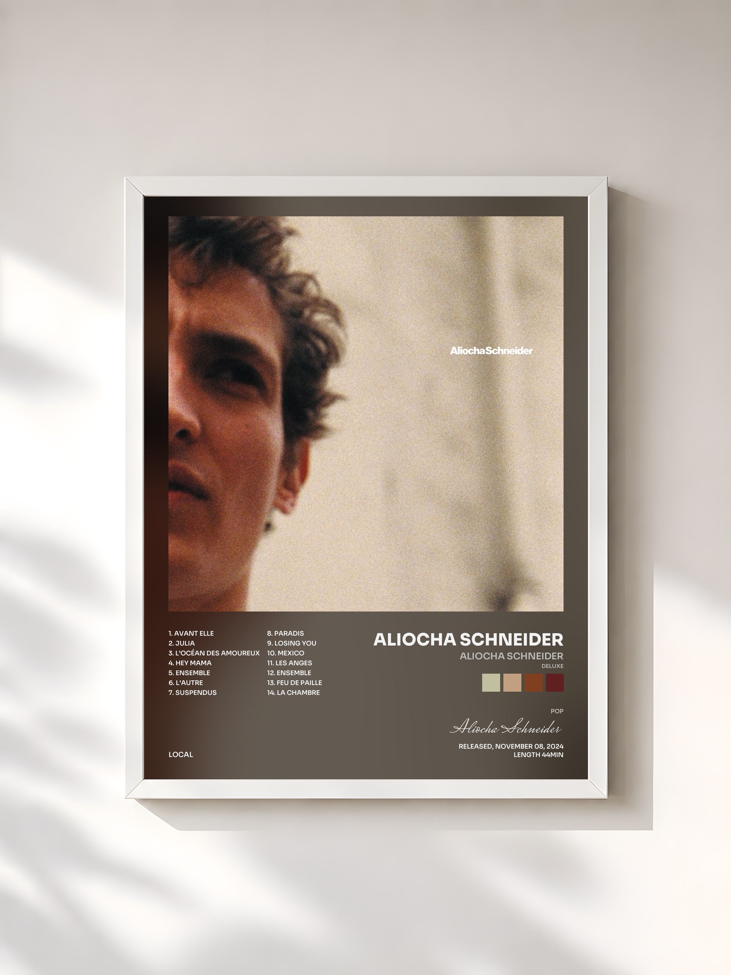 #blanc Tableau de l'album Aliocha Schneider (Deluxe) de Aliocha Schneider, cadre blanc, imprimé et encadré en France