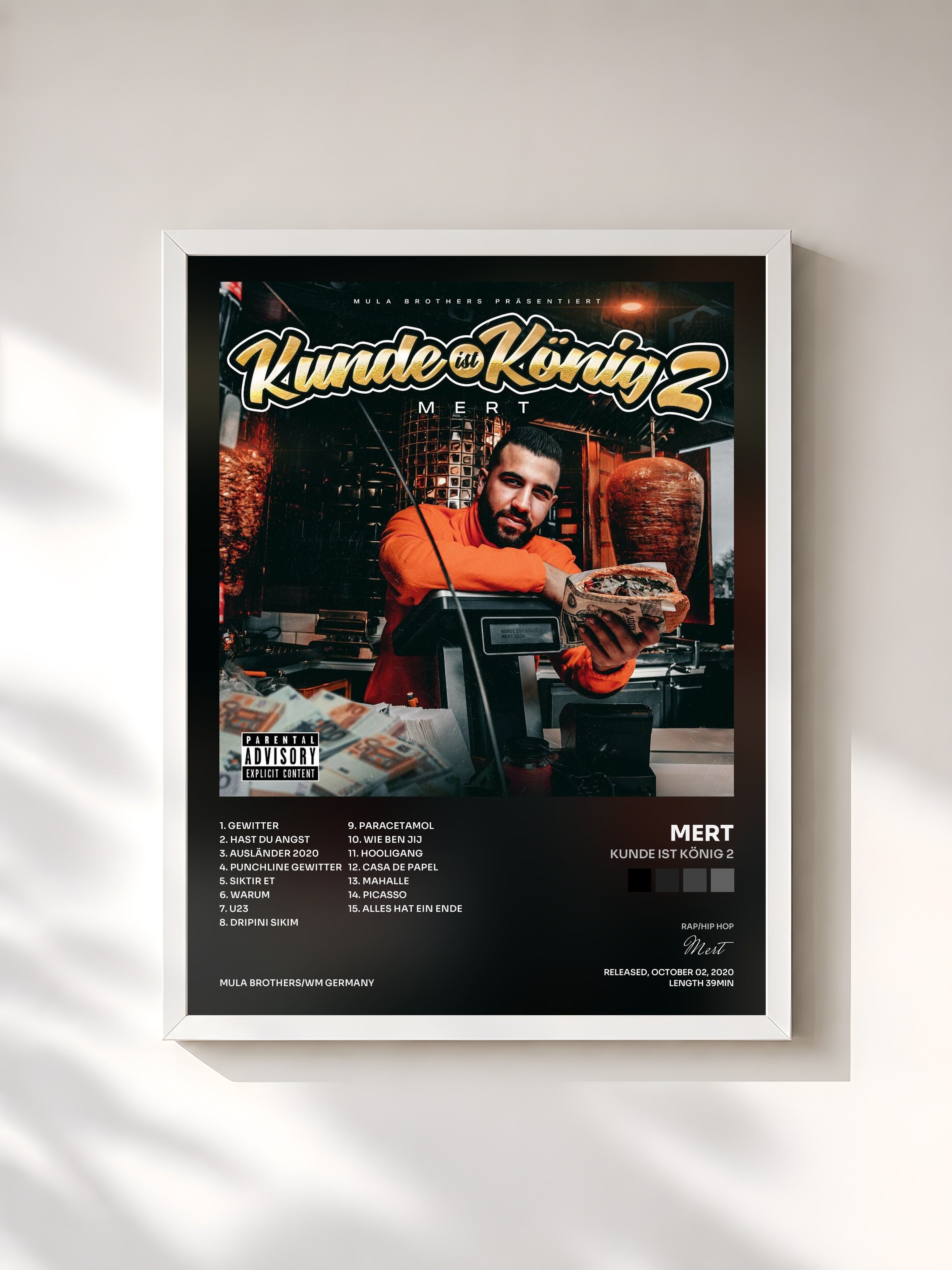 #blanc Tableau de l'album Kunde ist König 2 de Mert, cadre blanc, imprimé et encadré en France