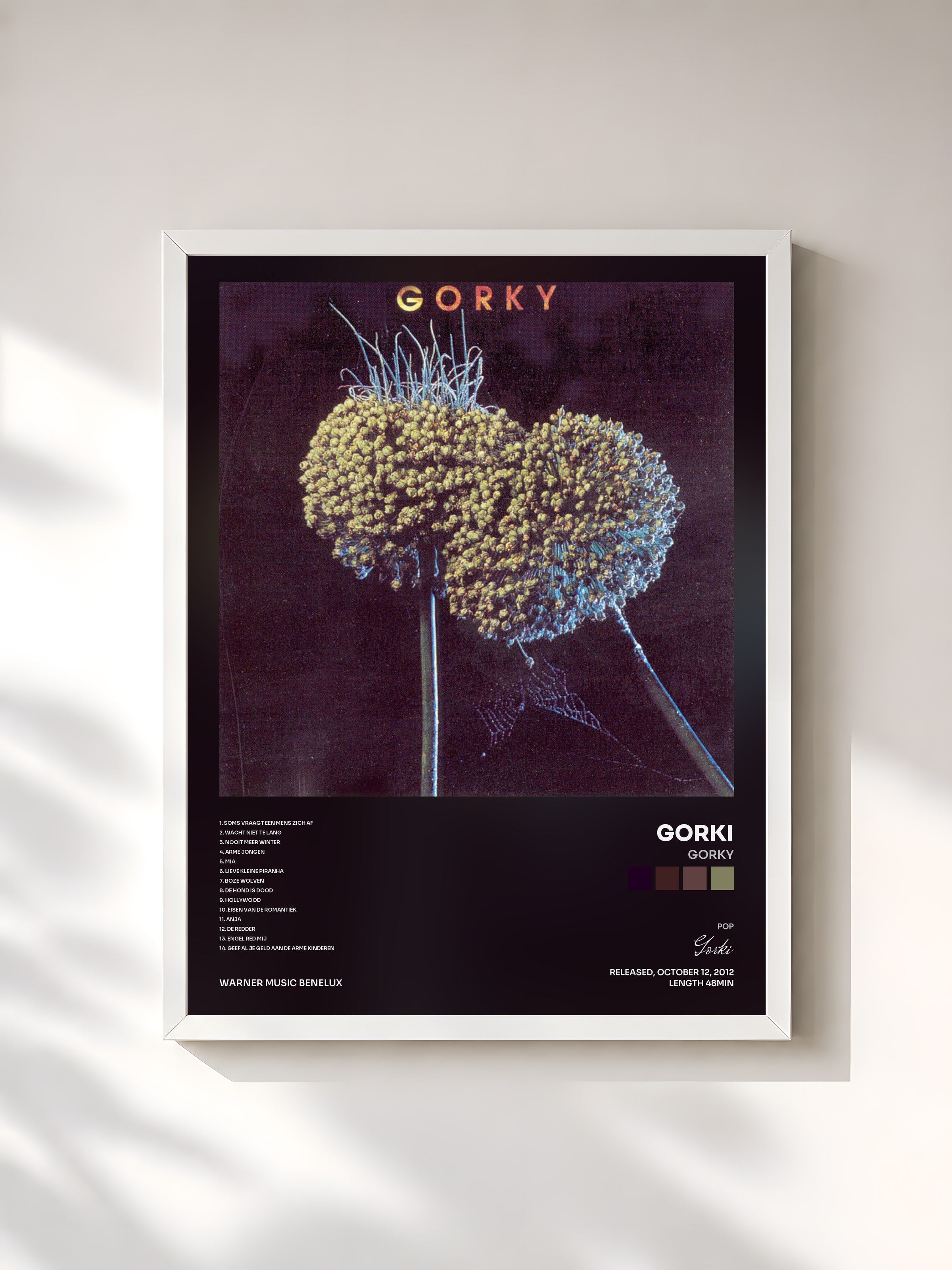 #blanc Tableau de l'album Gorky de Gorki, cadre blanc, imprimé et encadré en France