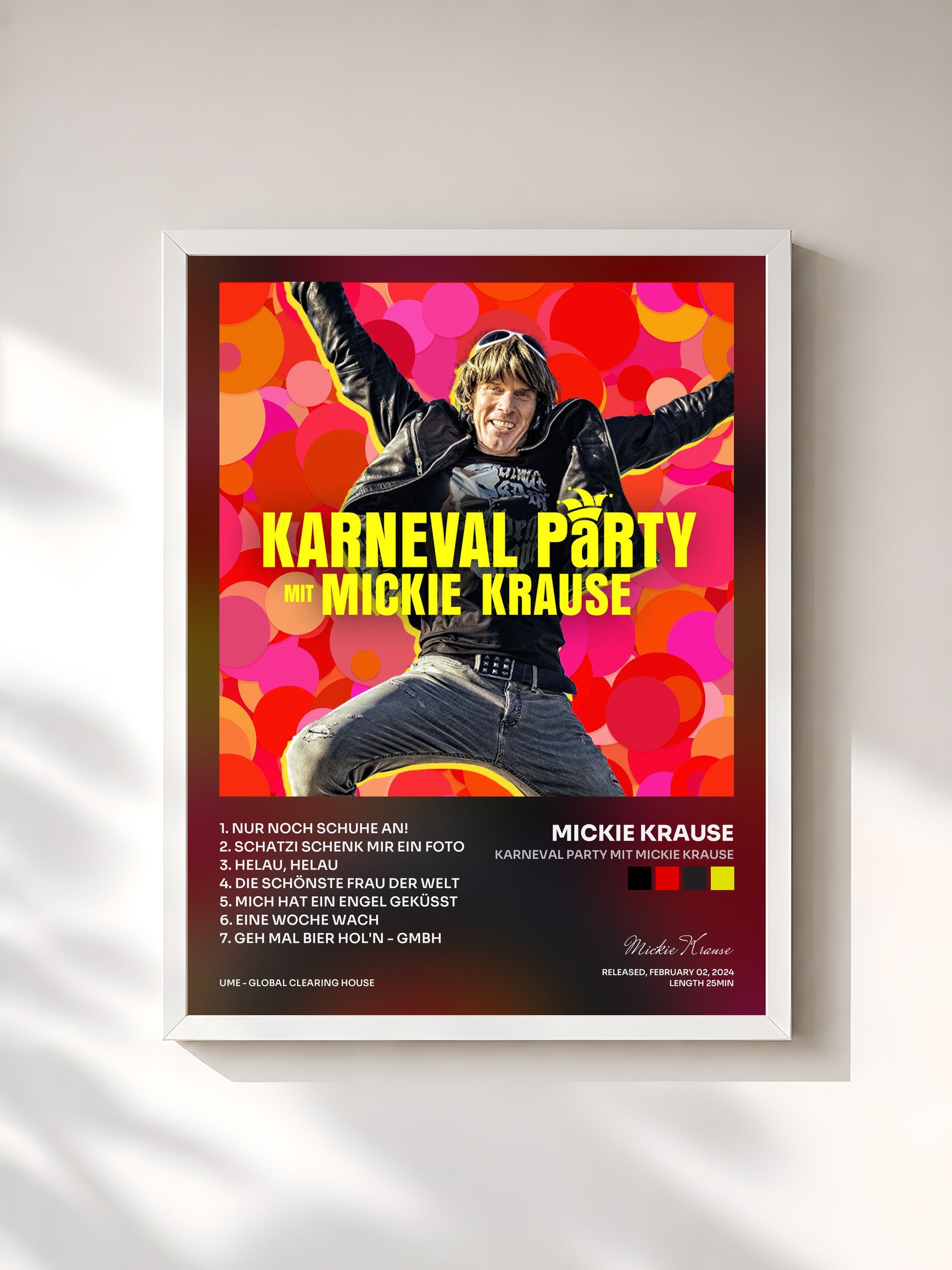 #blanc Tableau de l'album Karneval Party mit Mickie Krause de Mickie Krause, cadre blanc, imprimé et encadré en France