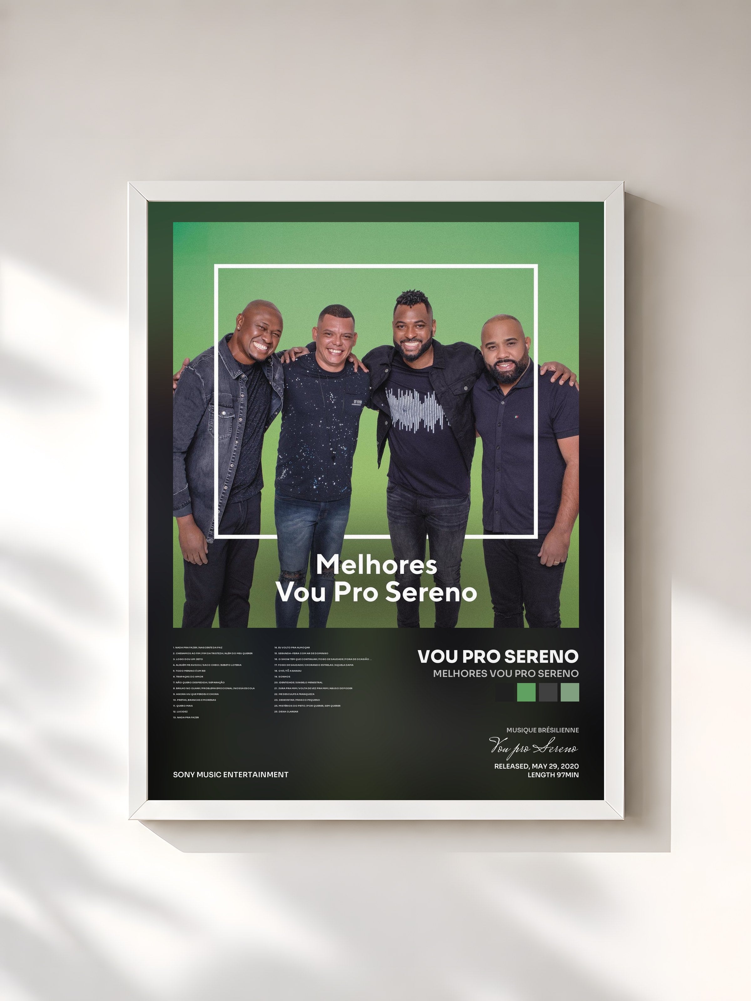 #blanc Tableau de l'album Melhores Vou Pro Sereno de Vou pro Sereno, cadre blanc, imprimé et encadré en France