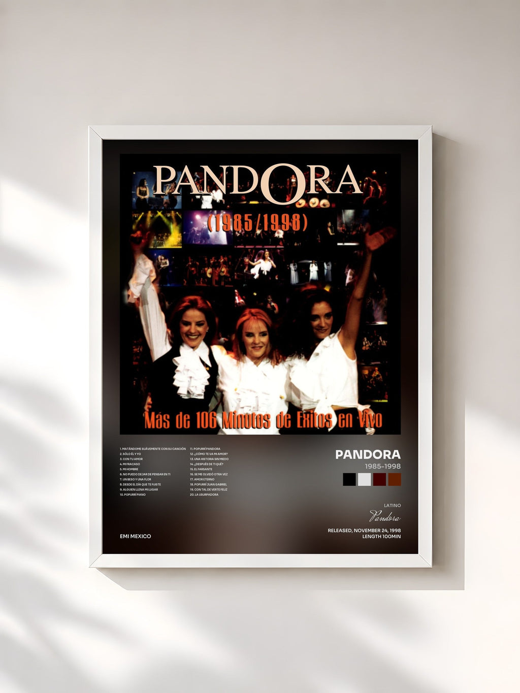 #blanc 1985-1998 von Pandora als gerahmter Kunstdruck, weißer Rahmen, gedruckt und gerahmt in Frankreich
